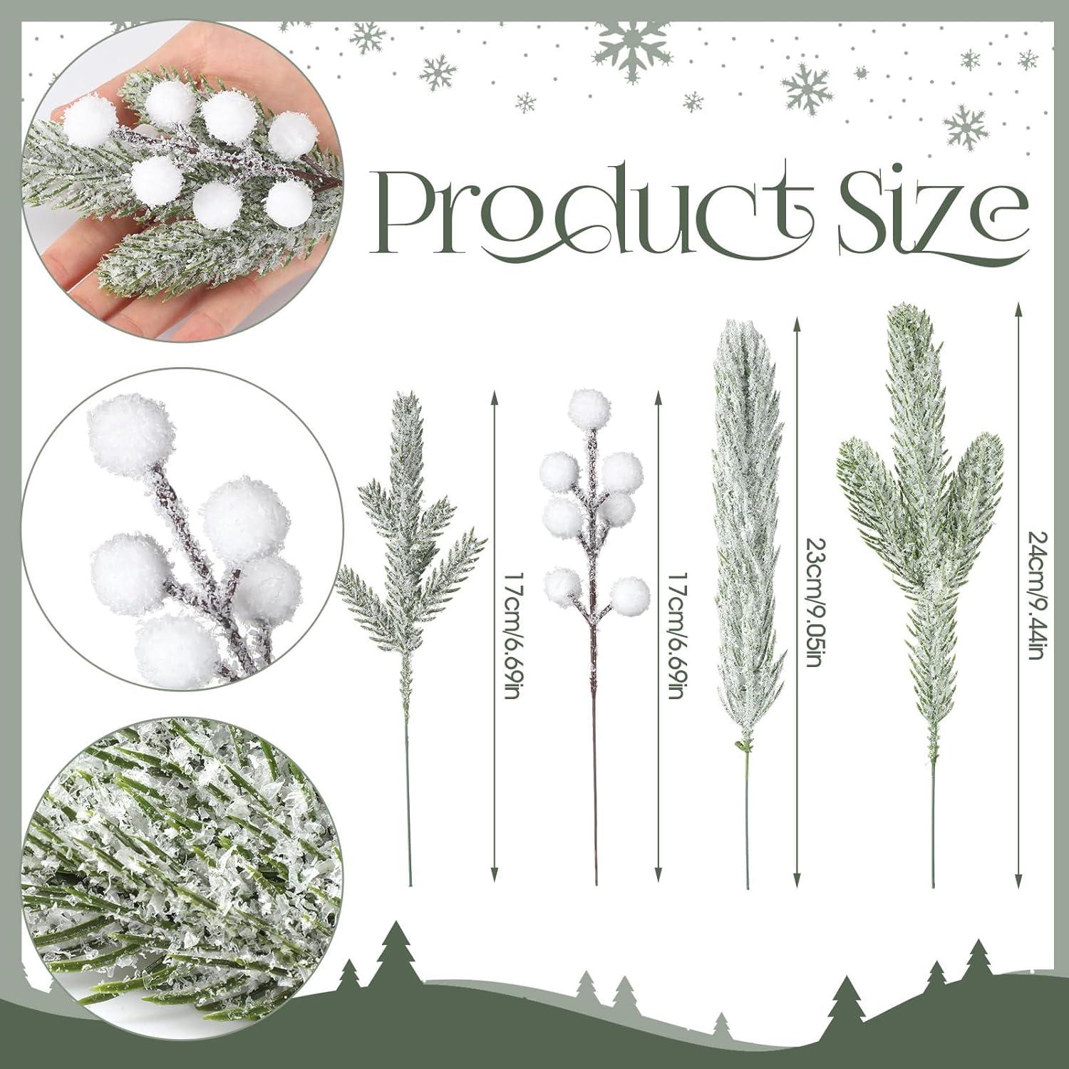 Ramas Nevadas Artificiales Giegxin 65 Pcs para Decoración Navidad