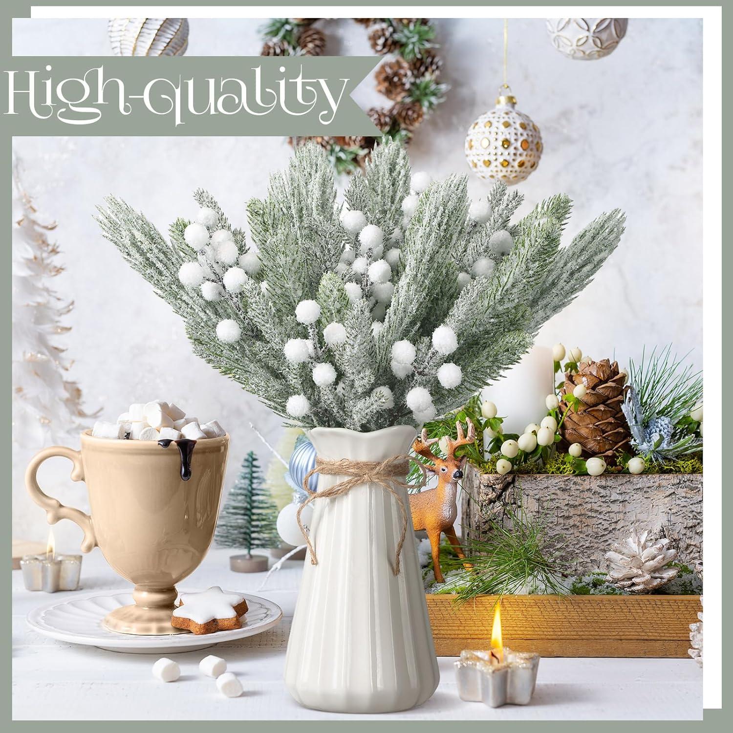 Ramas Nevadas Artificiales Giegxin 65 Pcs para Decoración Navidad