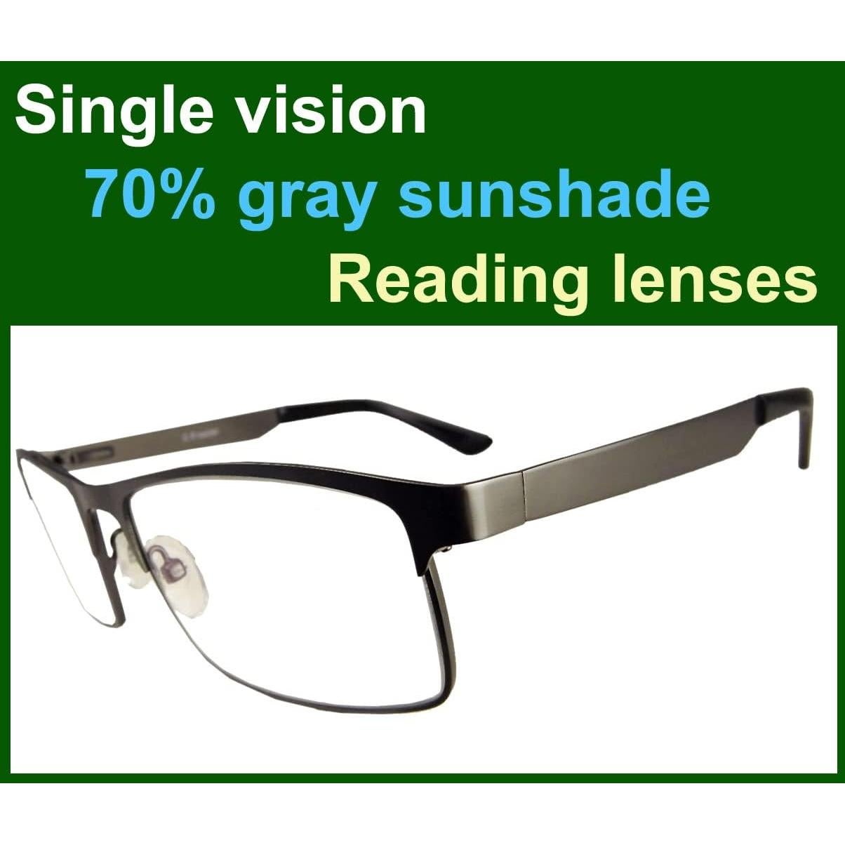 Gafas de lectura foto-cromáticas UV 400 para hombres 55-17