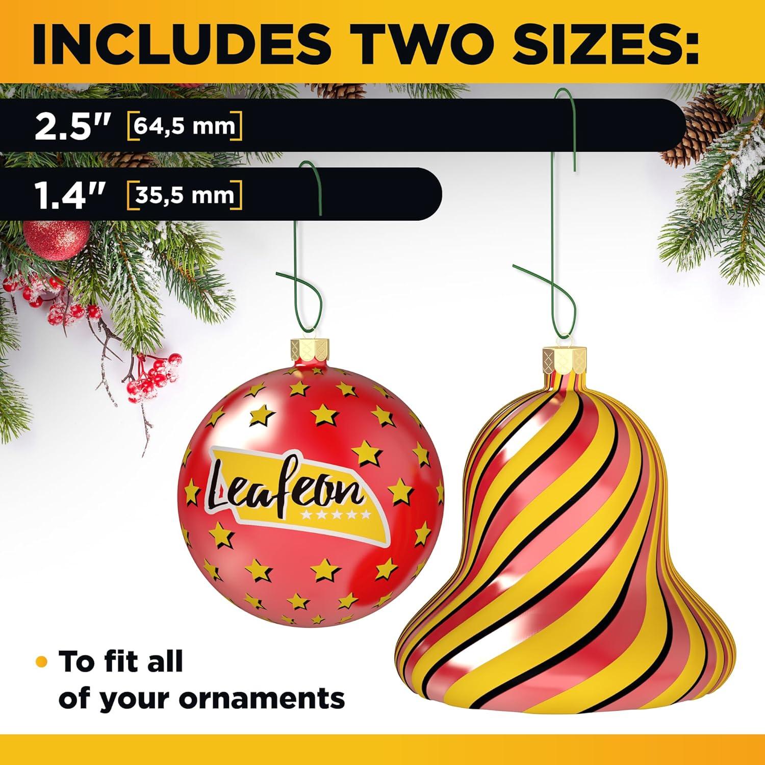 Ganchos para Adornos de Navidad Leafeon 300 Pcs Verde