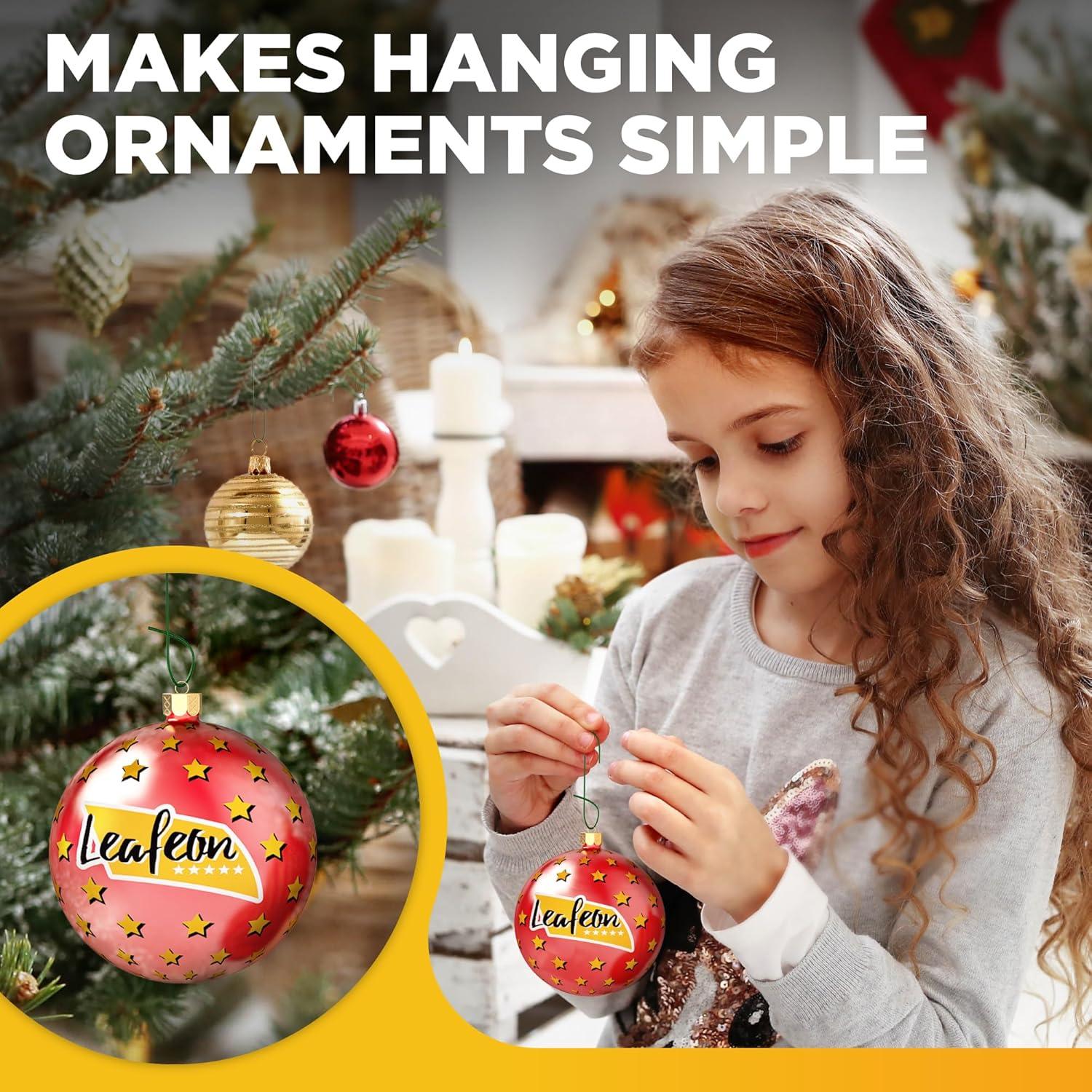 Ganchos para Adornos de Navidad Leafeon 300 Pcs Verde