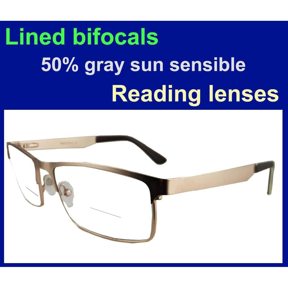 Men Photochromic Light-sensible Reading glasses Sun readers spring hinges 55-17 UV protection