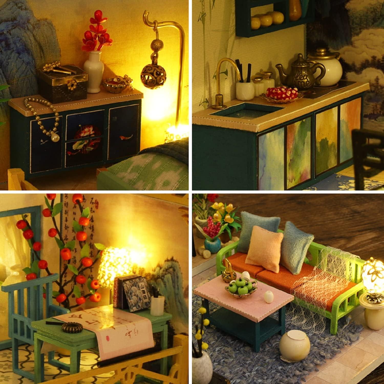 Kit Casa de Madera DIY Flever M038 Miniatura con Muebles