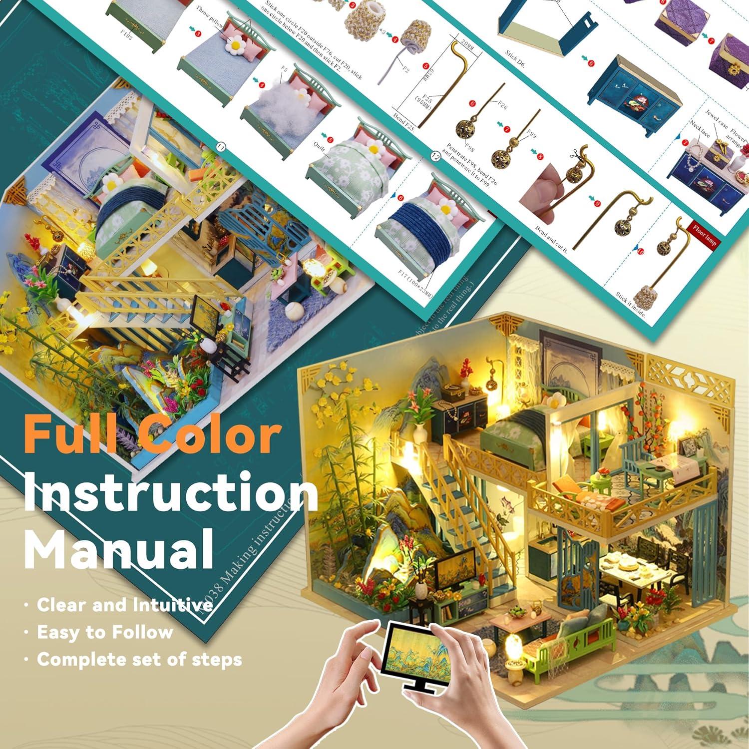 Kit Casa de Madera DIY Flever M038 Miniatura con Muebles