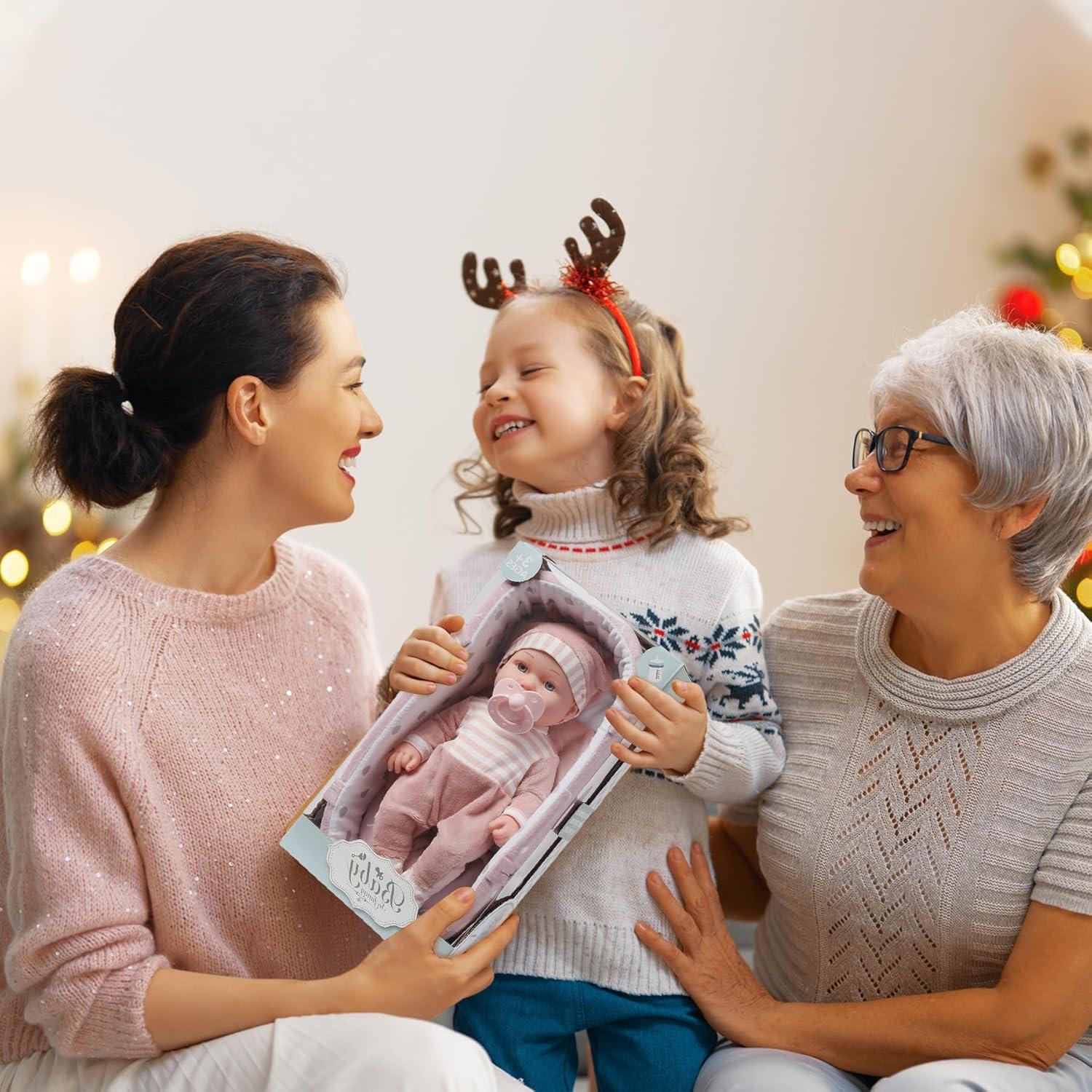 Juego de Muñeca 30 cm Enjoyin con Cuna y Accesorios