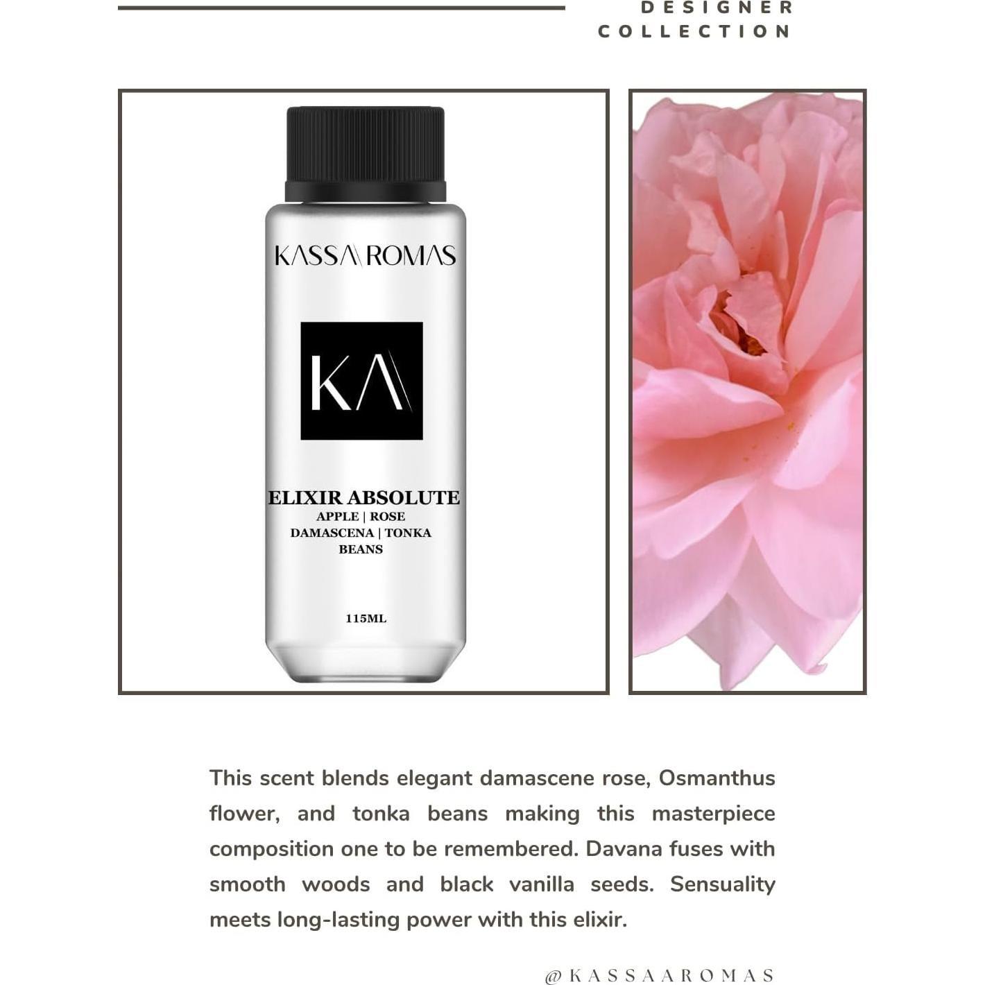 Aceite Esencial Absoluto Kassa Aromas 115 ml - Fragancia Lujo