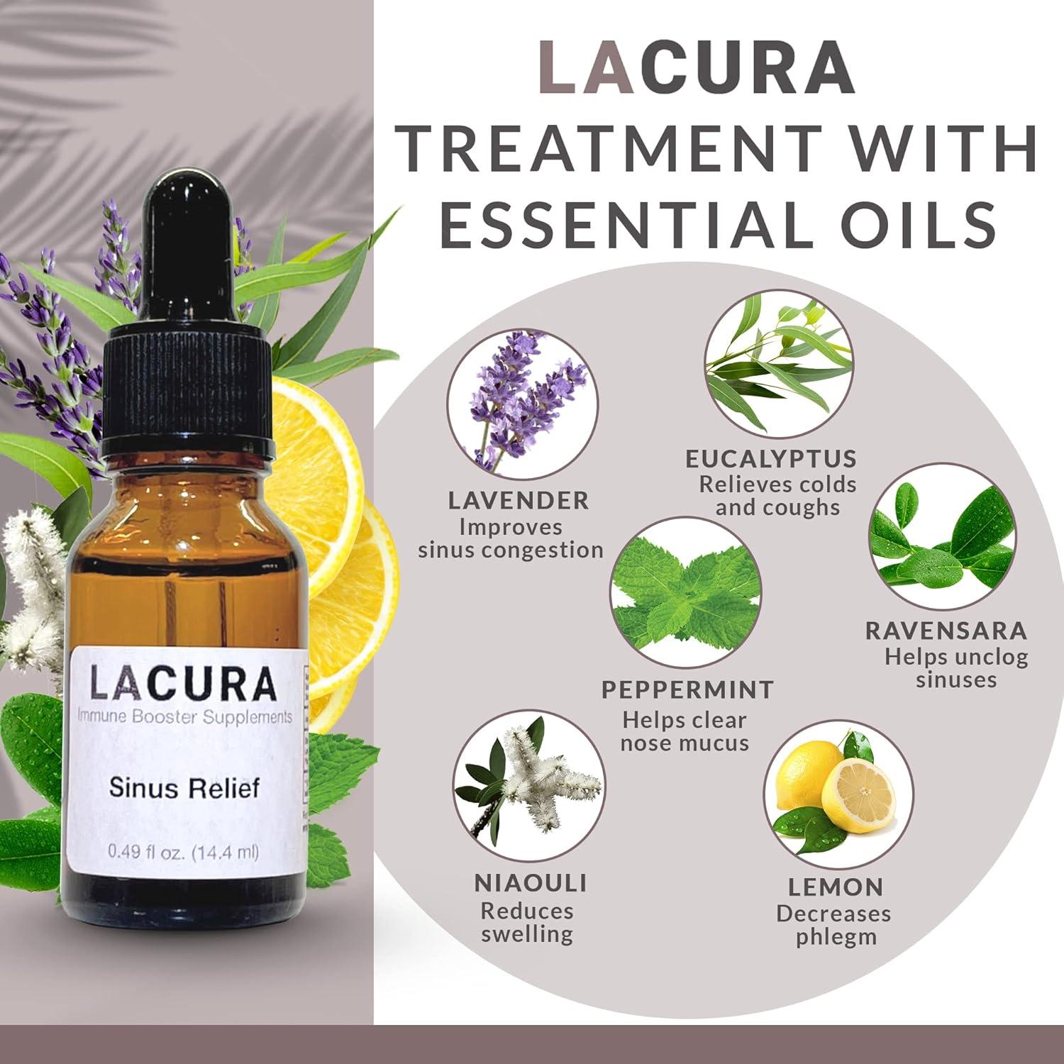 Aceite Esencial LaCura 15ml - Eucalipto y Menta para Respiración Clara
