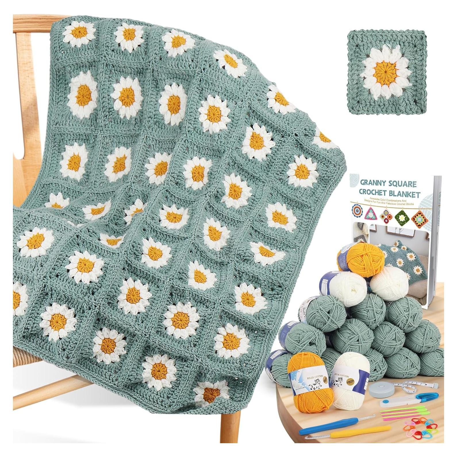 Kit de Crochet Coopay para Manta Cuadrados de Abuela