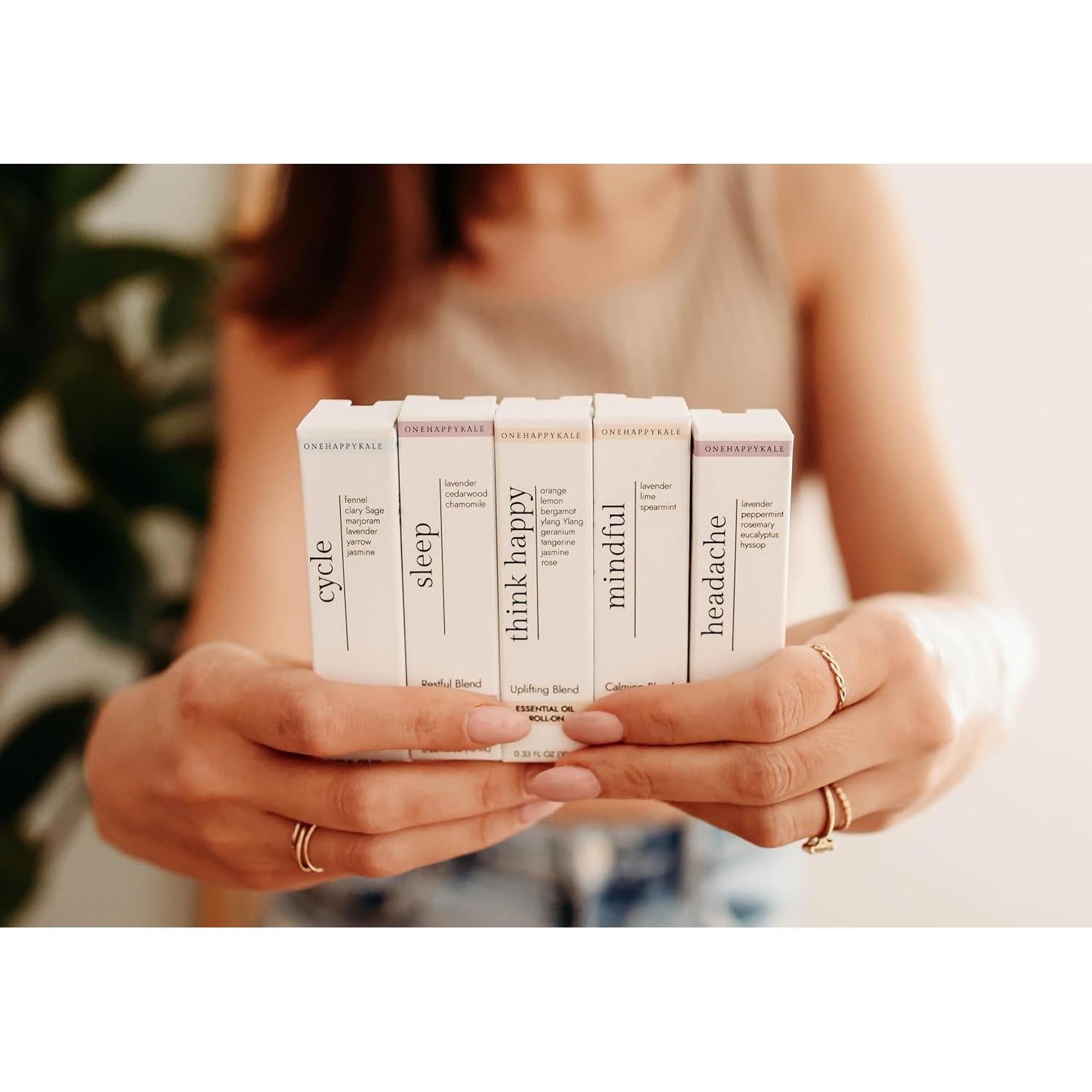 Aceite Esencial Roll-On 10ml Onehappykale - Lavanda, Cedro y Manzanilla para Sueño y Estrés