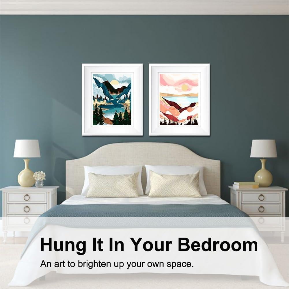 Kit de Pintura por Números BAISITE 2 Lienzos 40.64x30.48 cm