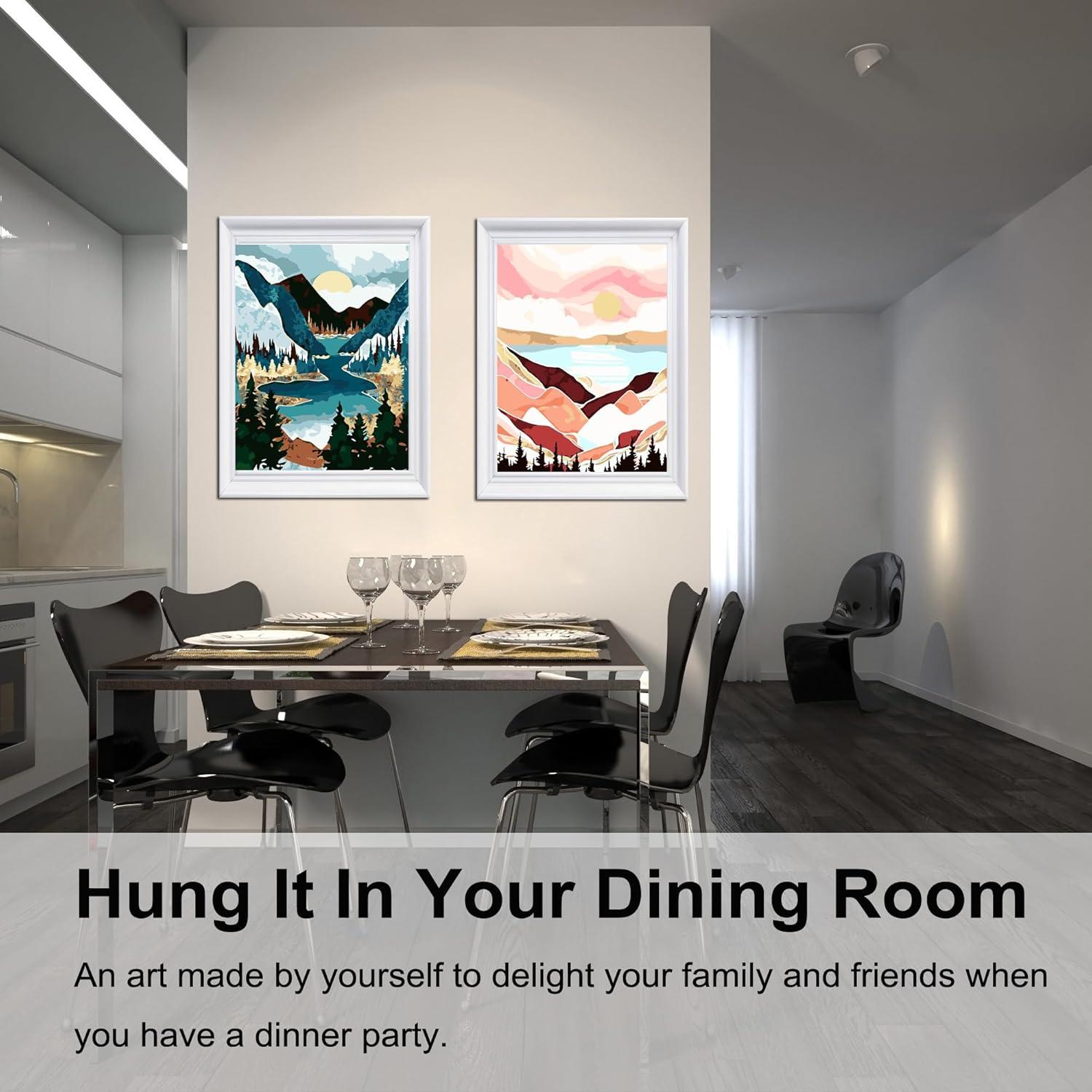 Kit de Pintura por Números BAISITE 2 Lienzos 40.64x30.48 cm