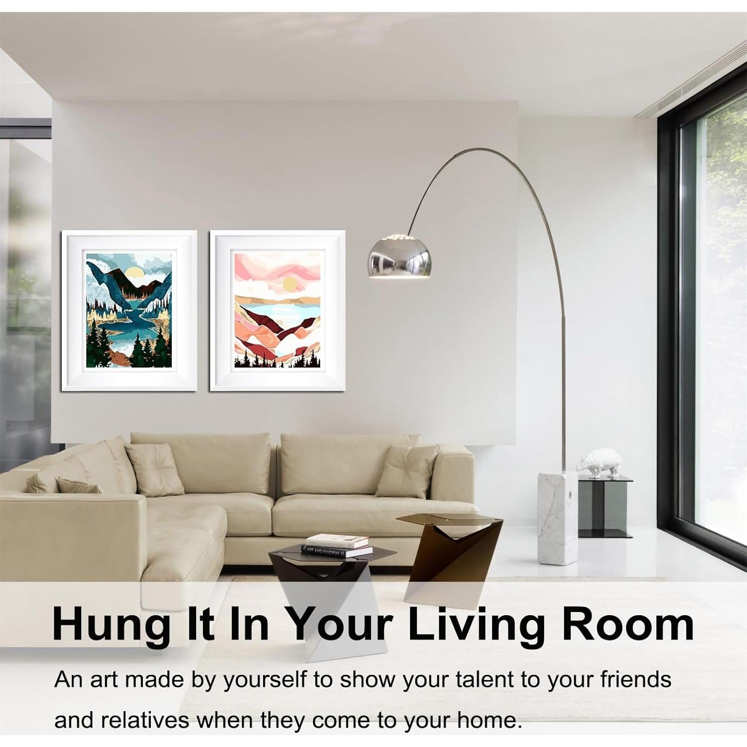 Kit de Pintura por Números BAISITE 2 Lienzos 40.64x30.48 cm