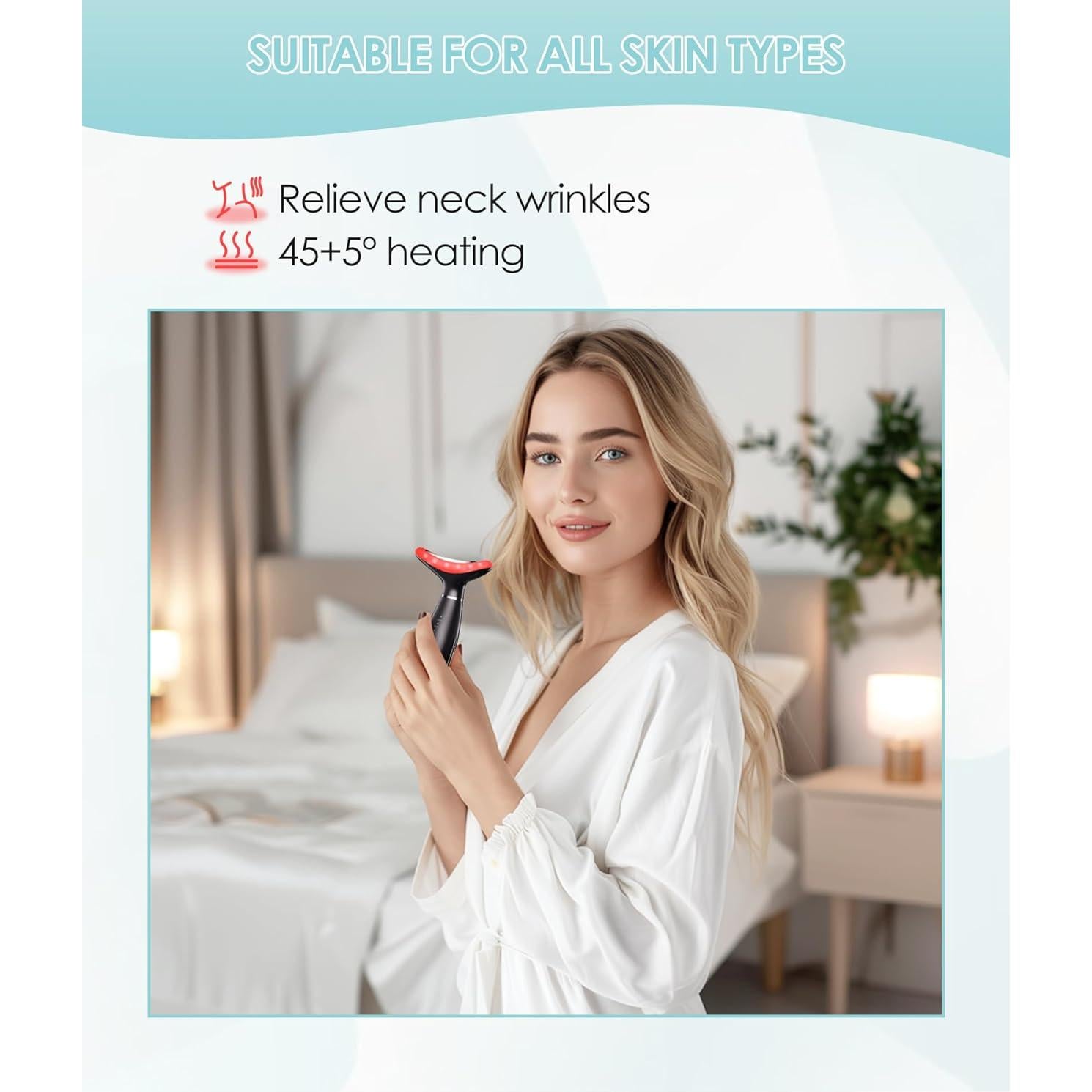 Masajeador Facial y de Cuello Aozemei AM-8003 Negro