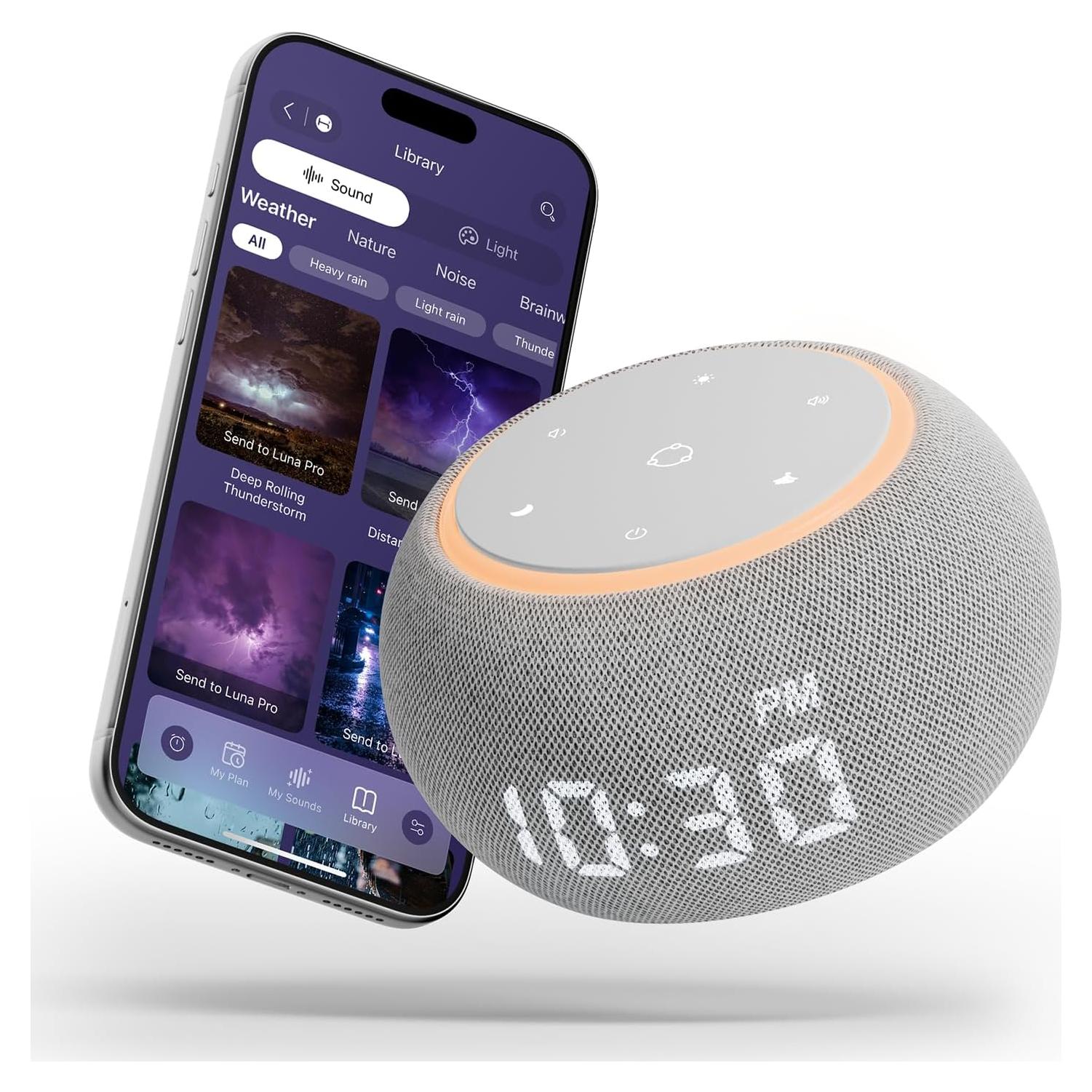 Máquina de Sonido Blanco Luna Pro - 500+ Sonidos Calmantes