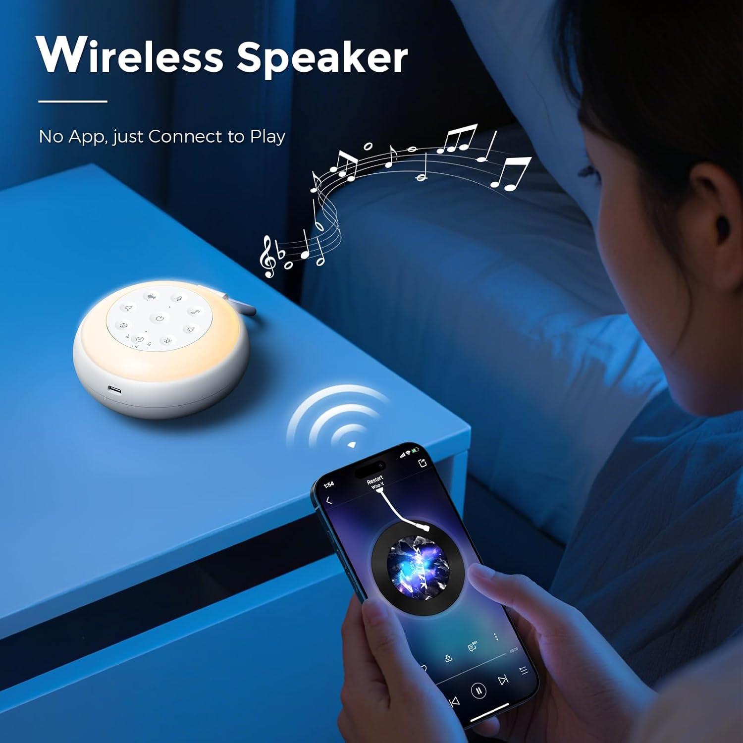 Máquina de Sonido Blanco Sizi SA-18 con 24 Sonidos y Luz Nocturna