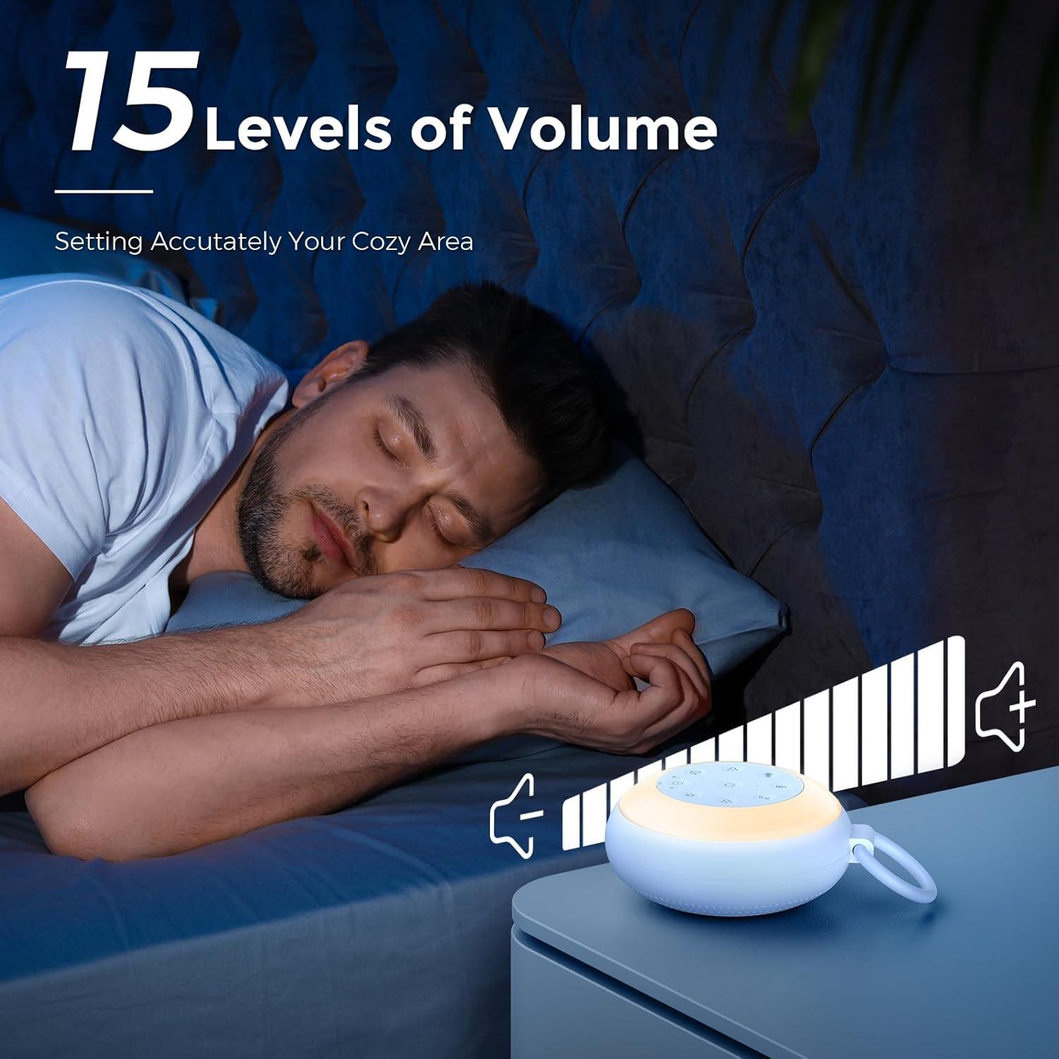 Máquina de Sonido Blanco Sizi SA-18 con 24 Sonidos y Luz Nocturna