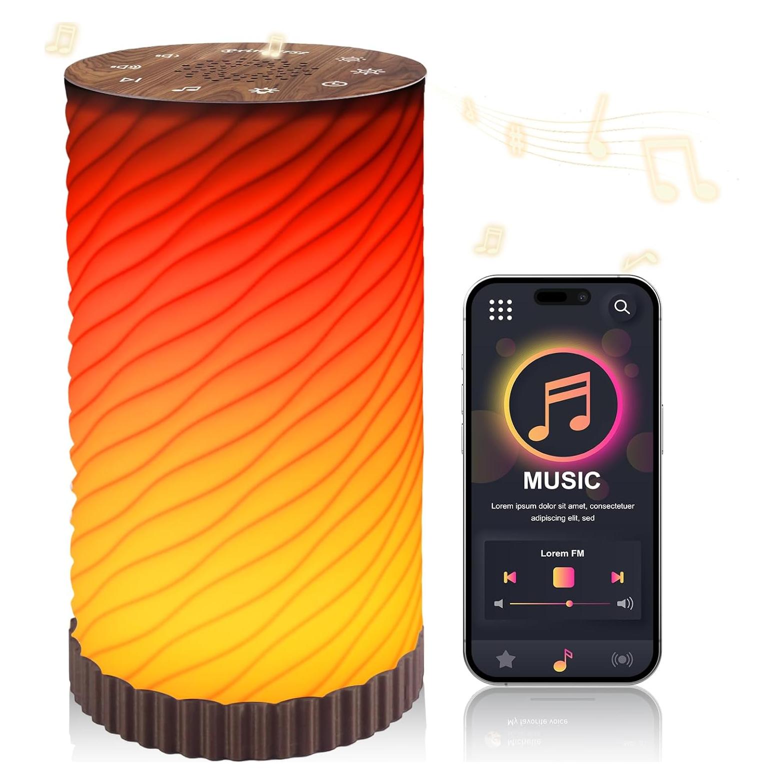 Máquina de Sonido y Luz Nocturna Printerst - 24 Sonidos Calmantes