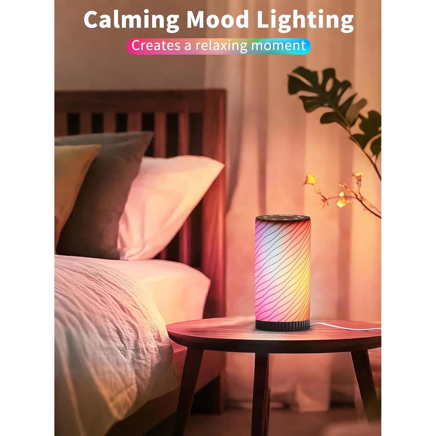 Máquina de Sonido y Luz Nocturna Printerst - 24 Sonidos Calmantes