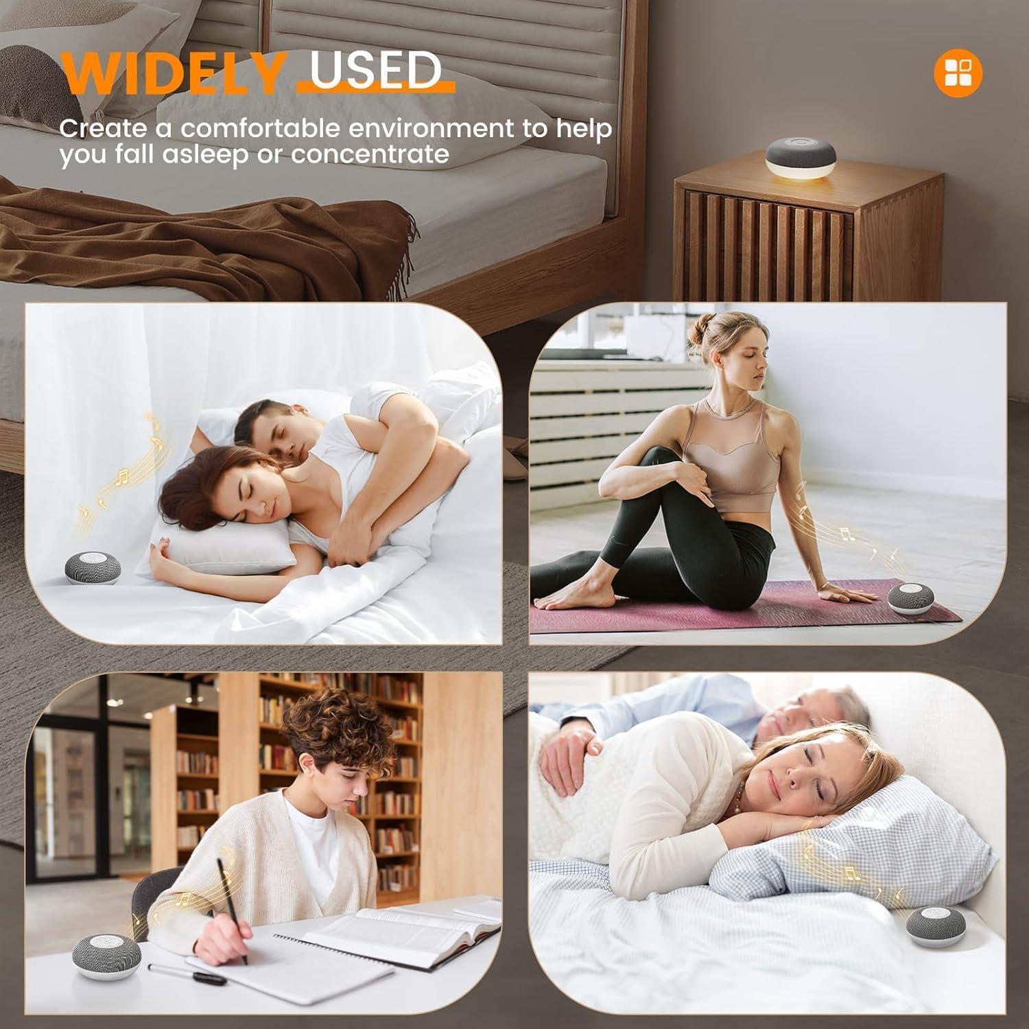 Máquina de Sonido Portátil YEVIK con Luz Nocturna 39 Sonidos