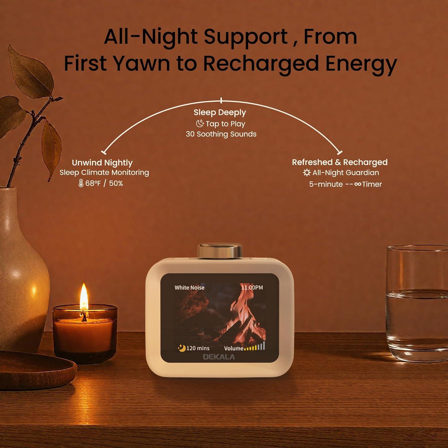 Dekala AuraDot Máquina de Sonido Blanco con Monitor de Temperatura