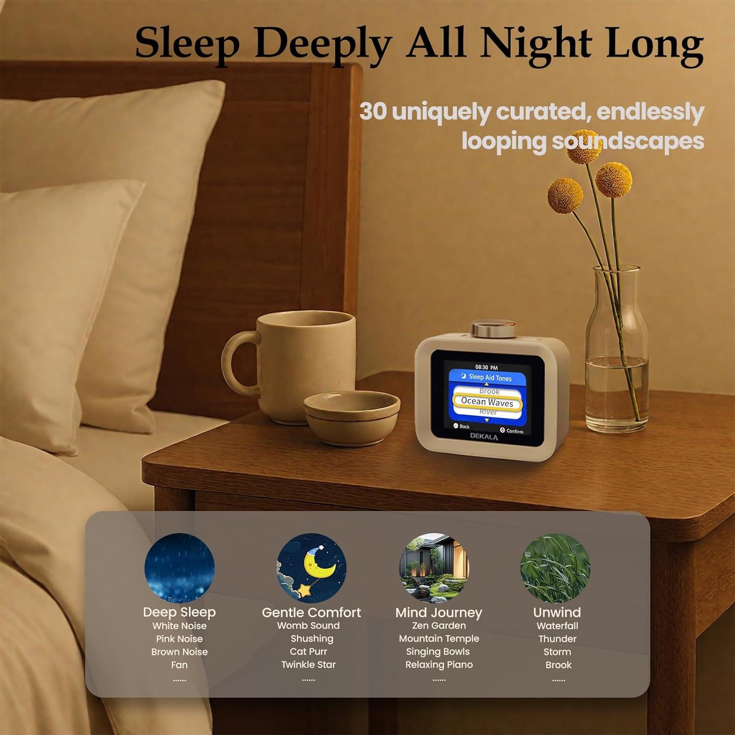 Dekala AuraDot Máquina de Sonido Blanco con Monitor de Temperatura