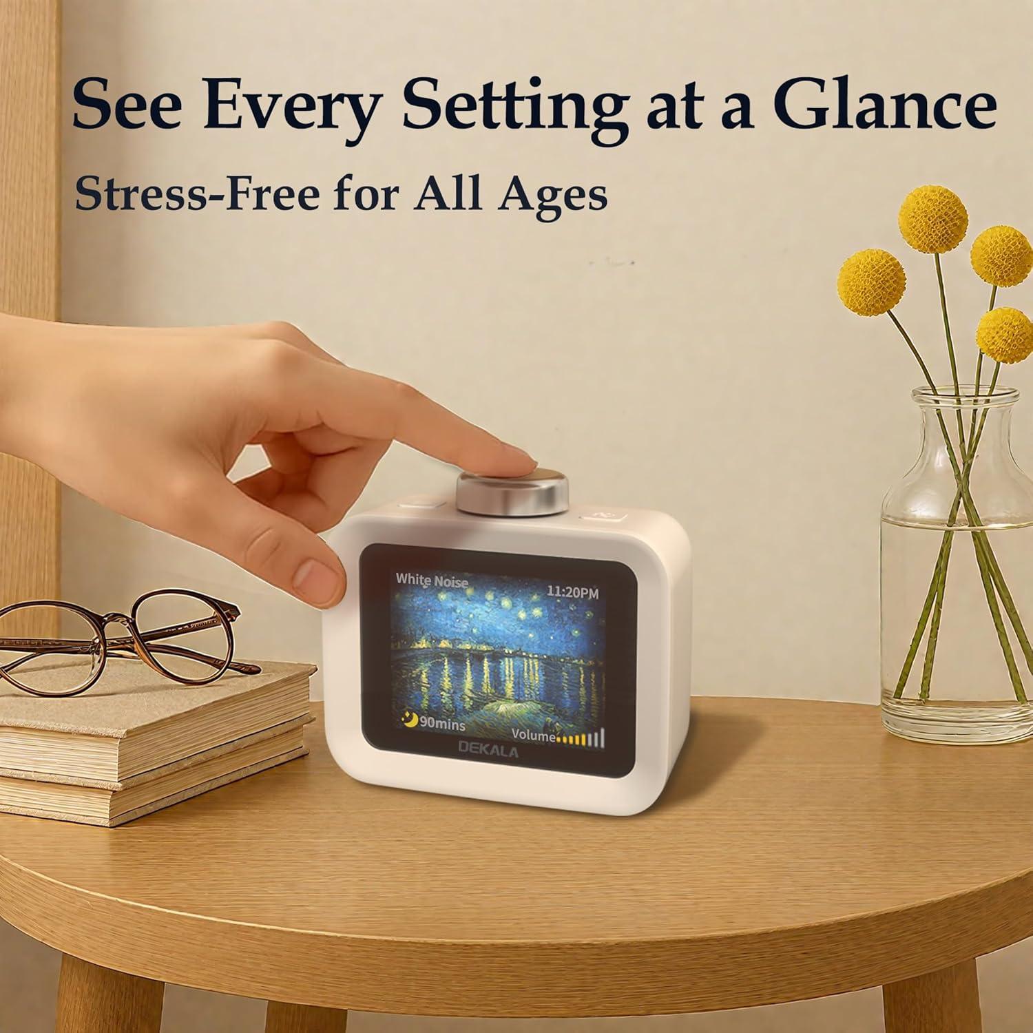 Dekala AuraDot Máquina de Sonido Blanco con Monitor de Temperatura