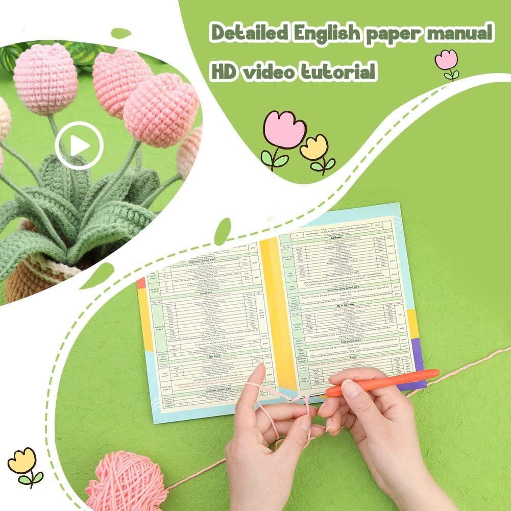 Kit de Crochet kgxulr NE001 para Principiantes con Tutoriales