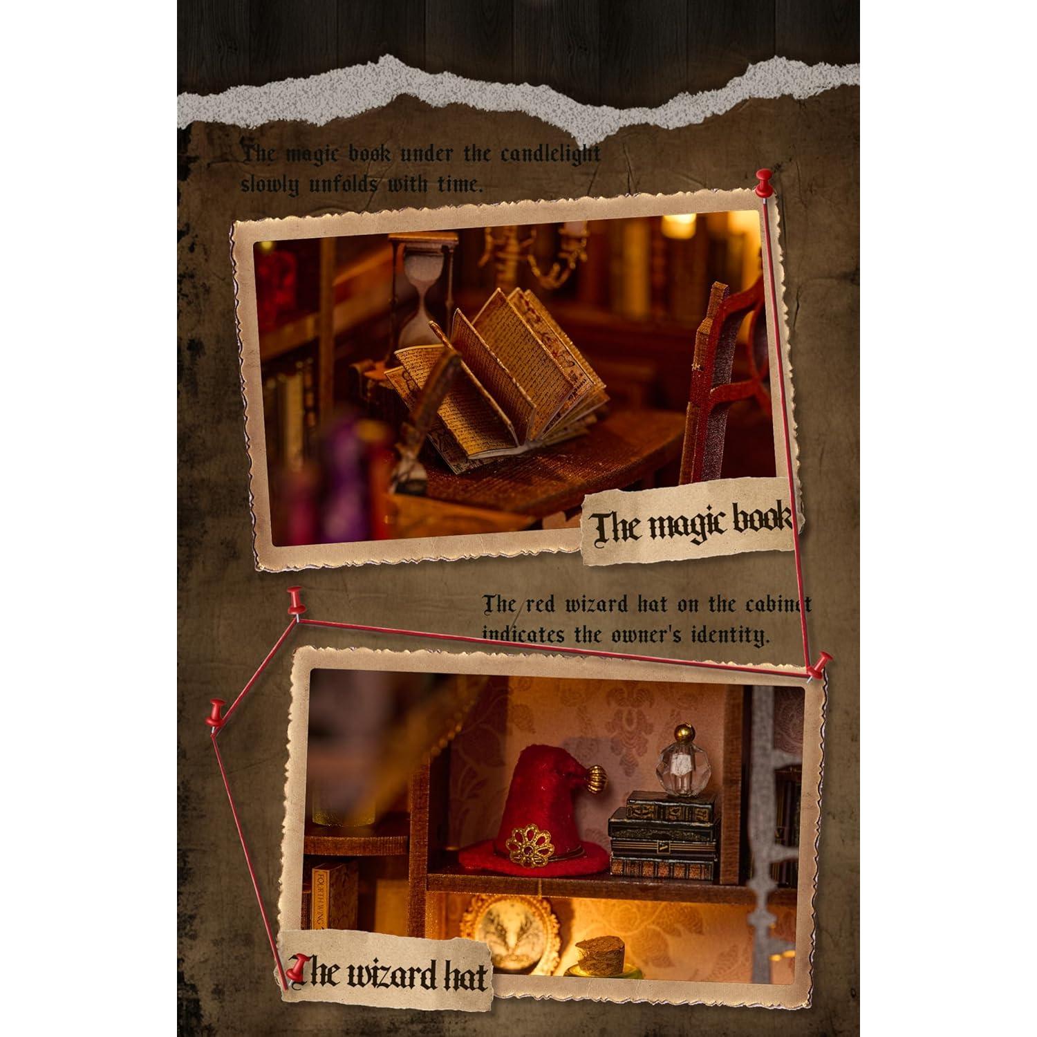 Kit de Rincón de Libros FLYNOVA - Casa Miniatura 3D DIY