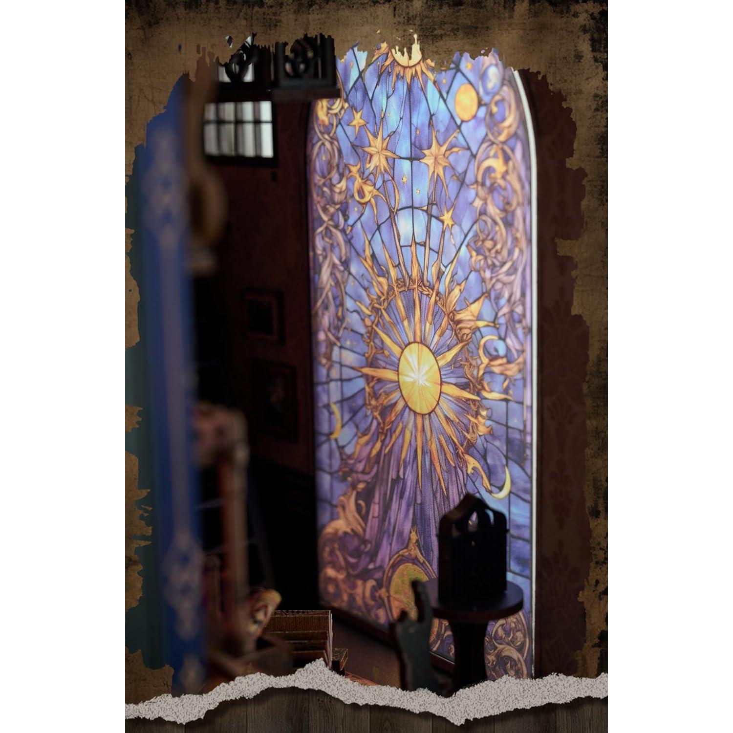 Kit de Rincón de Libros FLYNOVA - Casa Miniatura 3D DIY