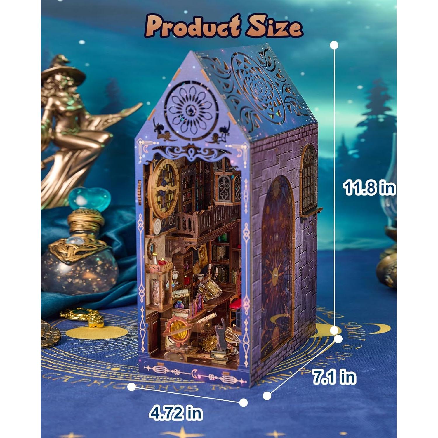 Kit de Rincón de Libros FLYNOVA - Casa Miniatura 3D DIY