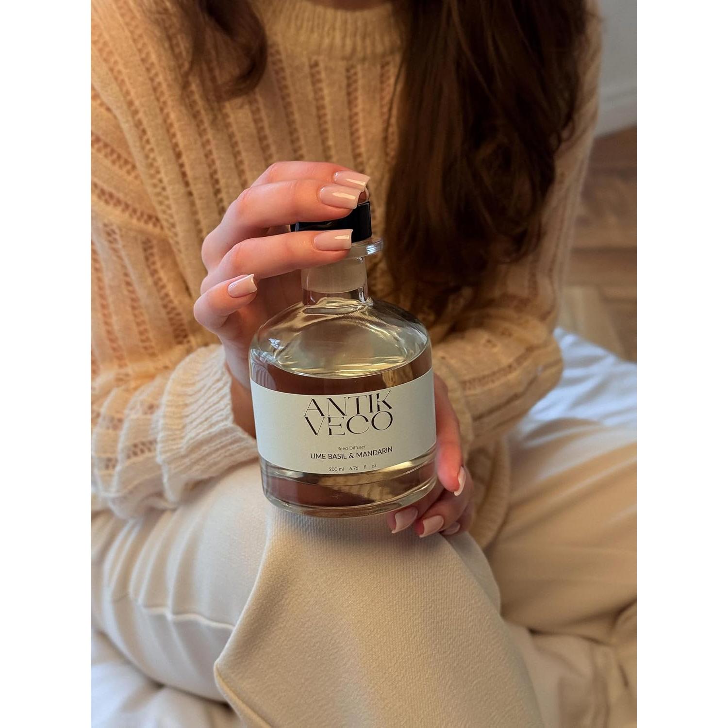 Difusor de caña ANTIKVECO Lima Albahaca y Mandarina 198 ml