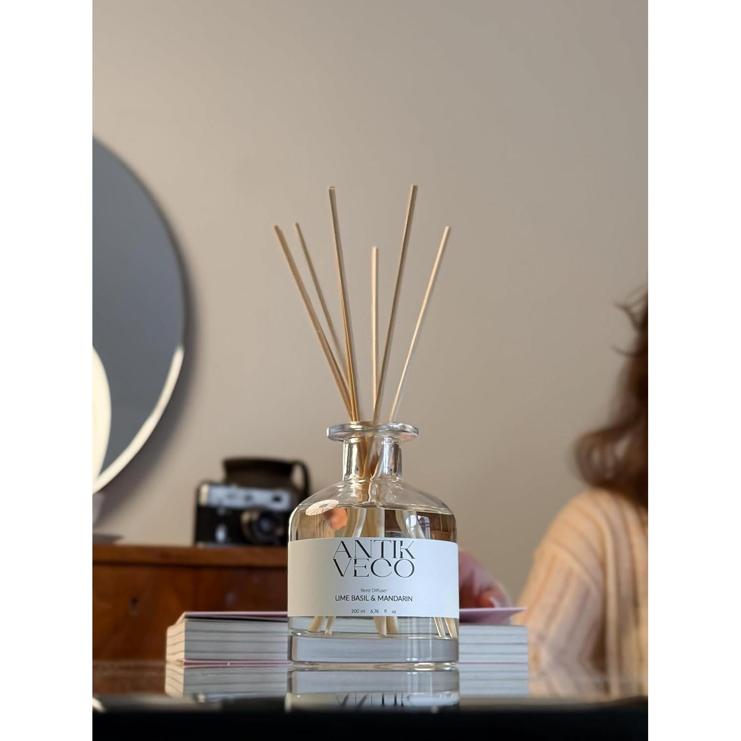 Difusor de caña ANTIKVECO Lima Albahaca y Mandarina 198 ml
