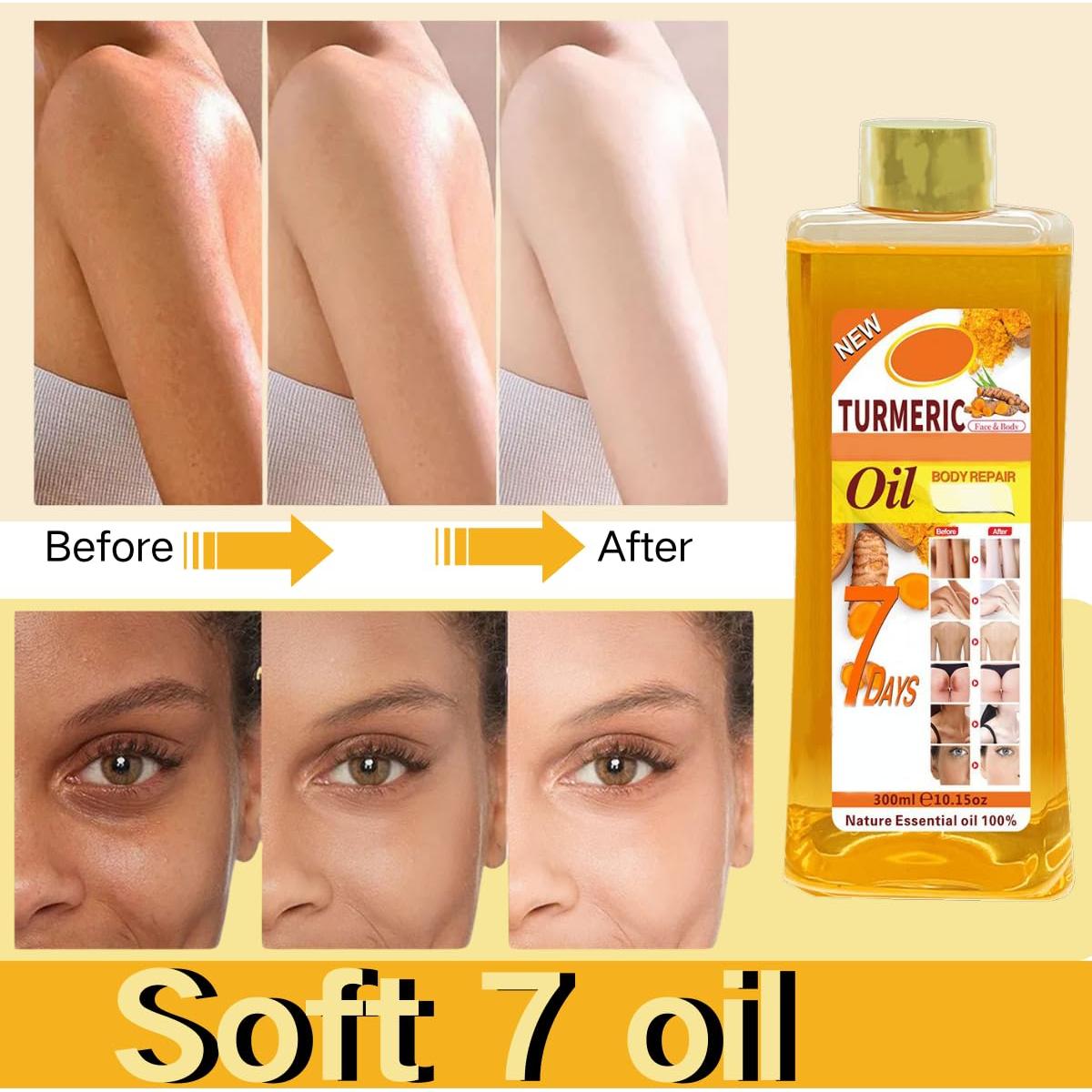 Aceite Corporal de Cúrcuma Soft 7 - Hidratante y Suavizante