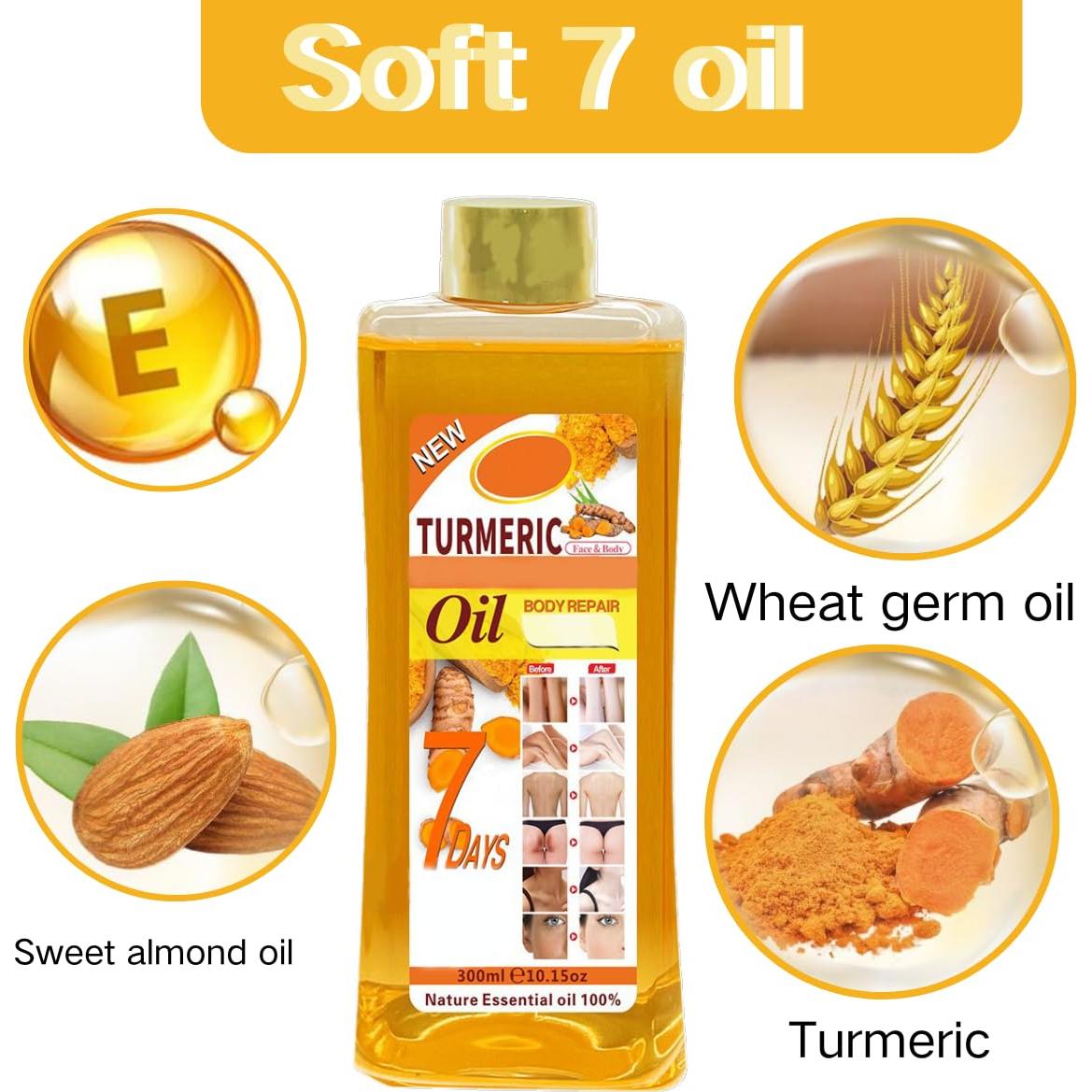 Aceite Corporal de Cúrcuma Soft 7 - Hidratante y Suavizante