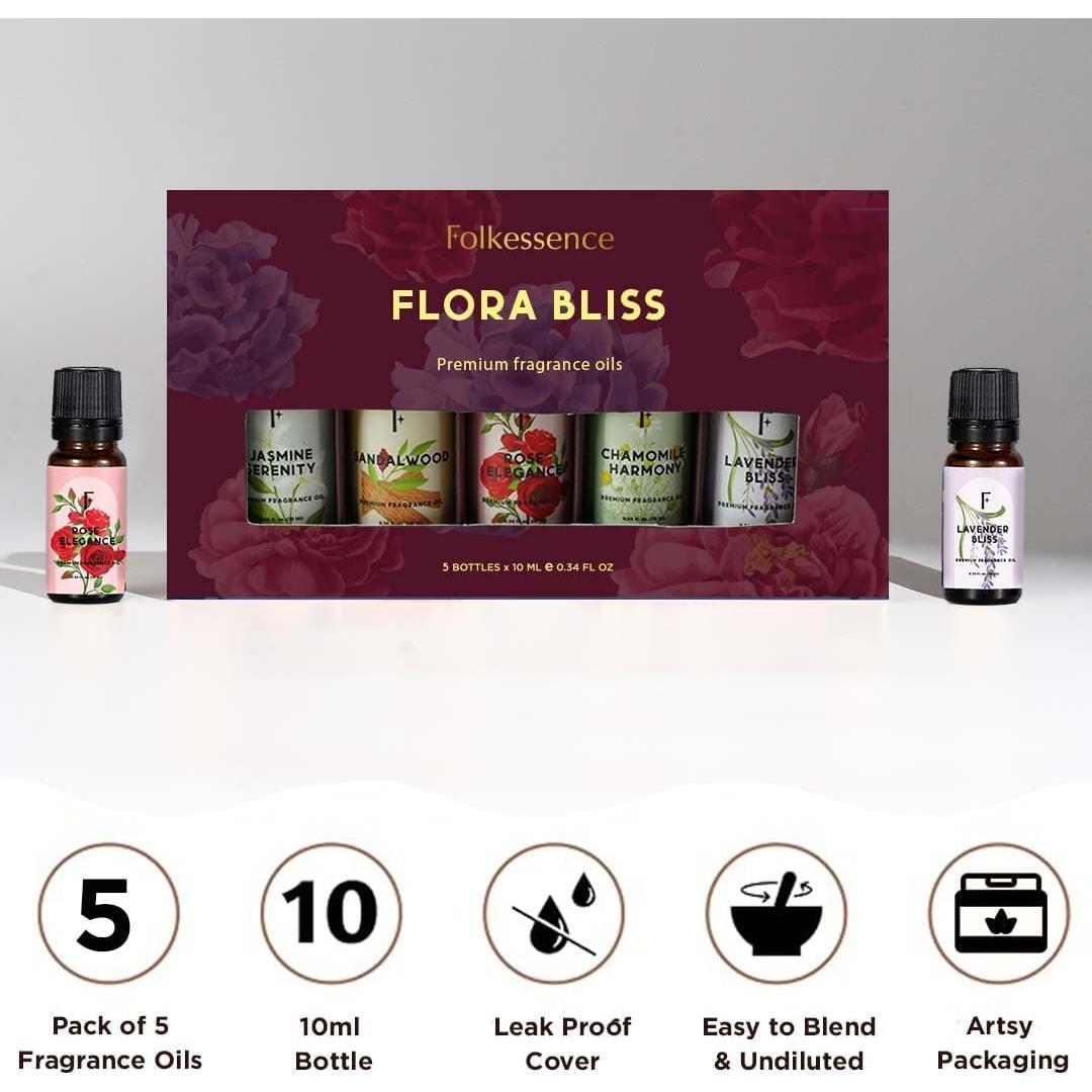 Set de Aceites Esenciales Flora Bliss Folkulture 5x10ml Aromaterapia