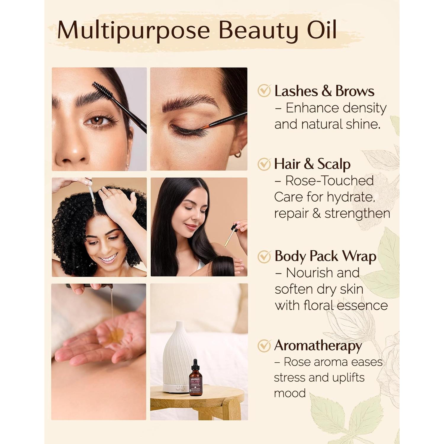 Aceite Esencial de Rosa YANIBEST 100% Natural 132g