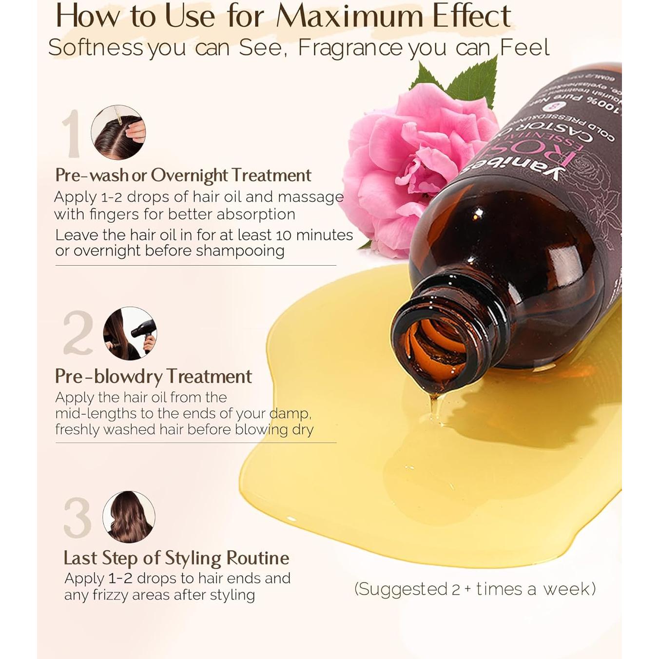 Aceite Esencial de Rosa YANIBEST 100% Natural 132g