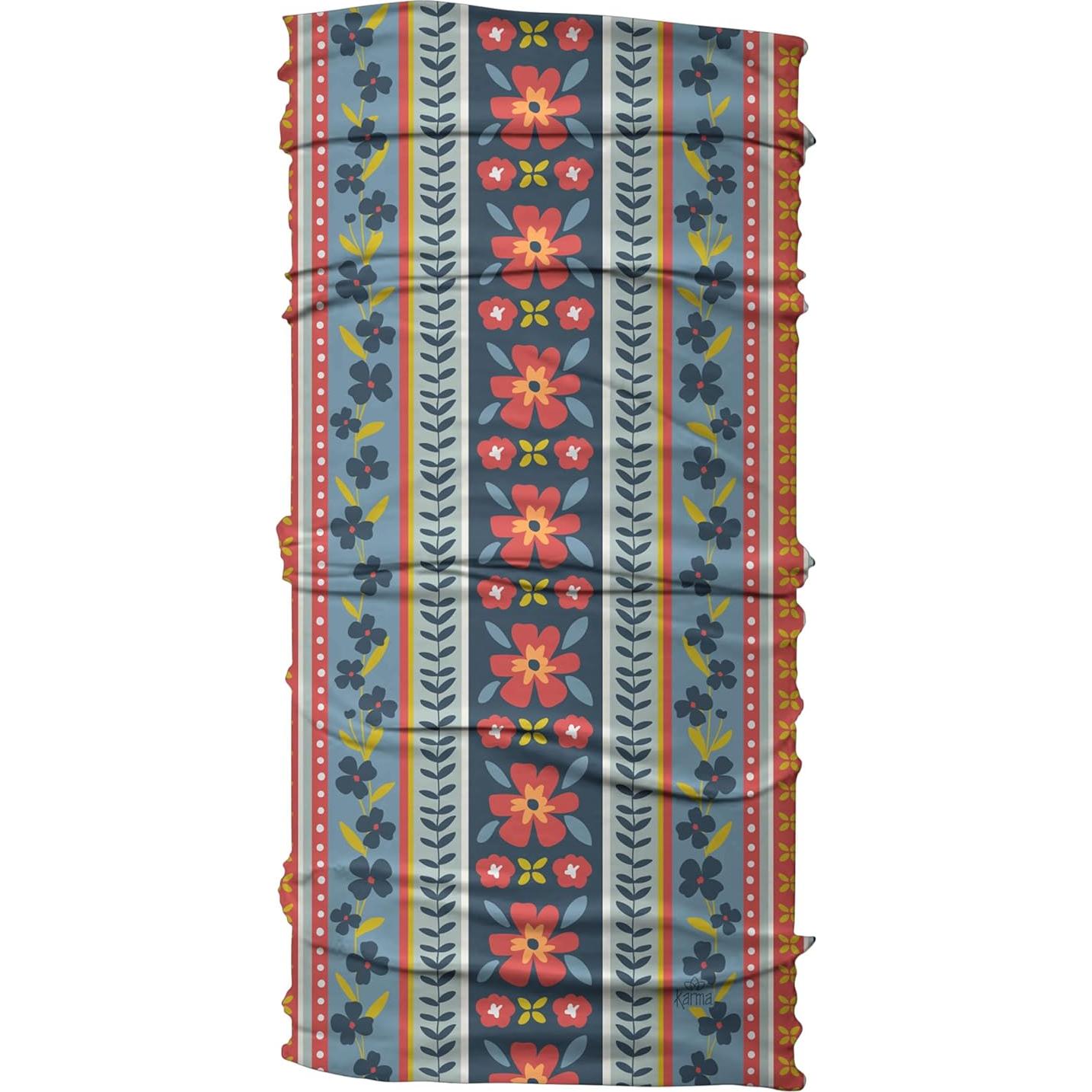 Diadema Floral Karma para Mujeres - Tela Elástica - Azul