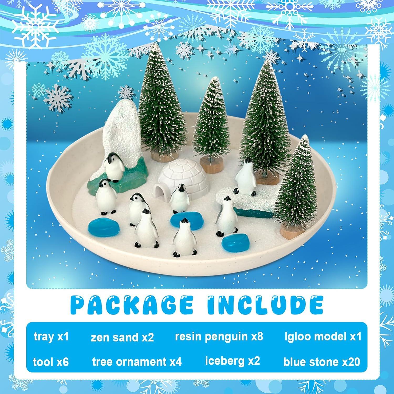 Kit Jardín Zen Mini Pingüino Yoloodayy - 44 Piezas Decorativas