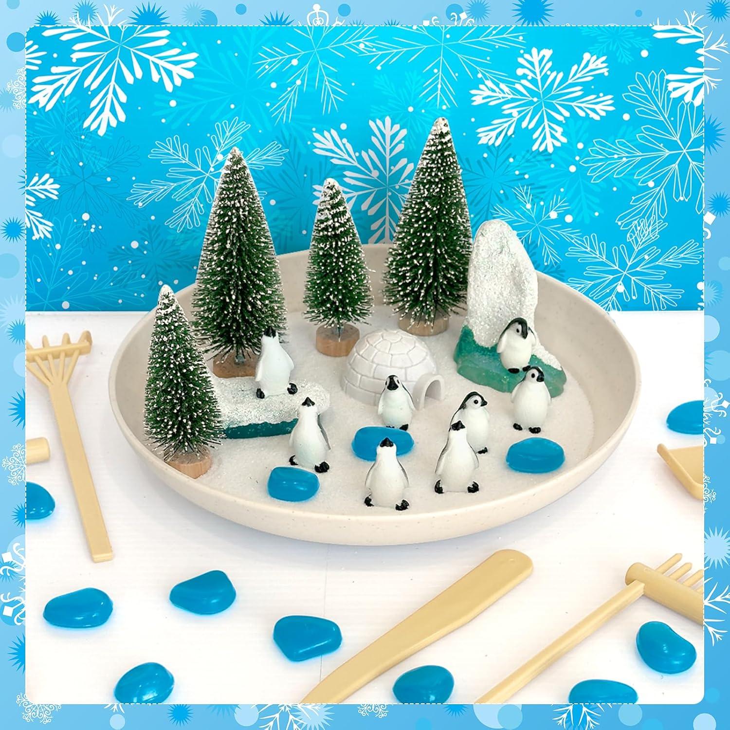 Kit Jardín Zen Mini Pingüino Yoloodayy - 44 Piezas Decorativas