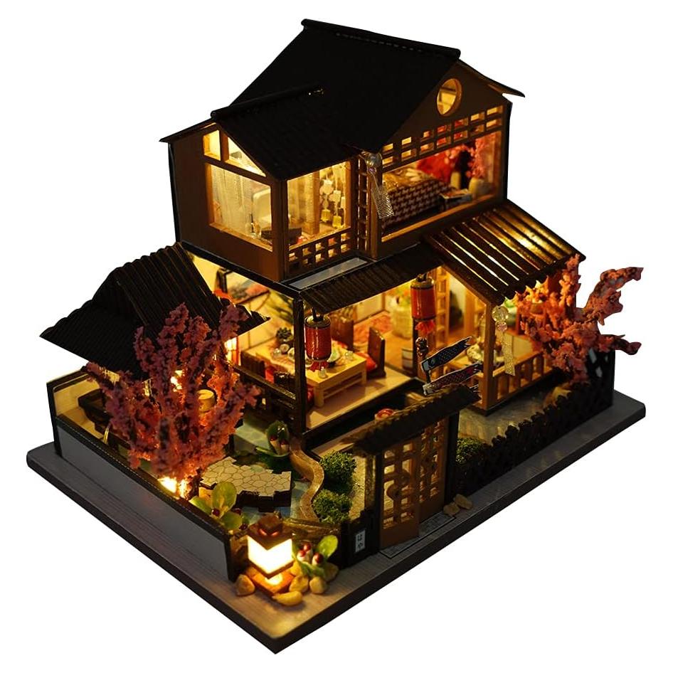 Casa de Muñecas de Madera WonDerfulCDIYHOUSE Villa Japonesa