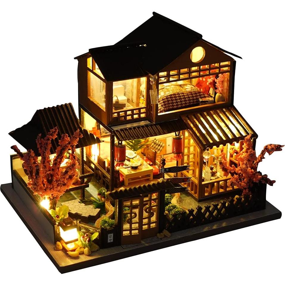 Casa de Muñecas de Madera WonDerfulCDIYHOUSE Villa Japonesa