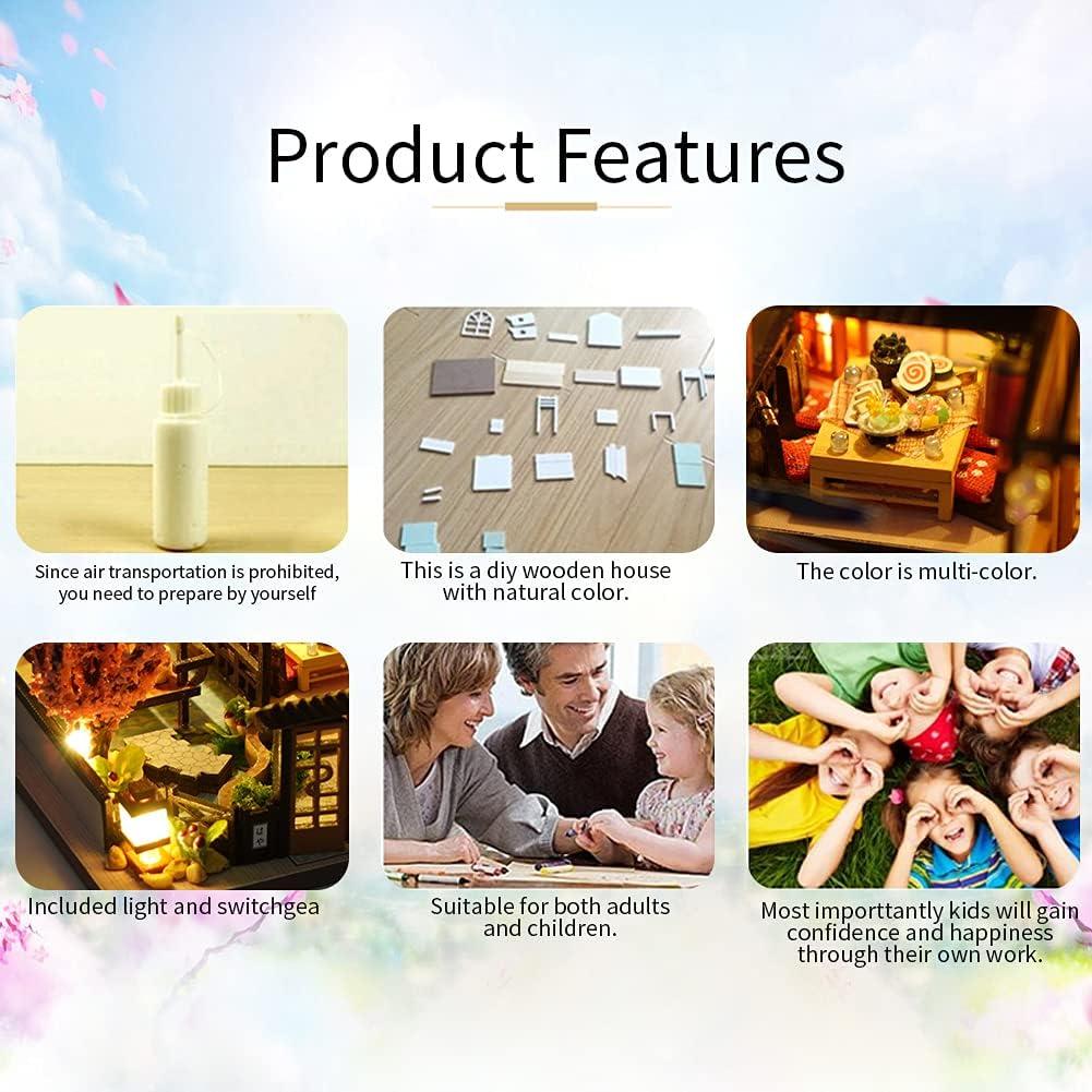 Casa de Muñecas de Madera WonDerfulCDIYHOUSE Villa Japonesa