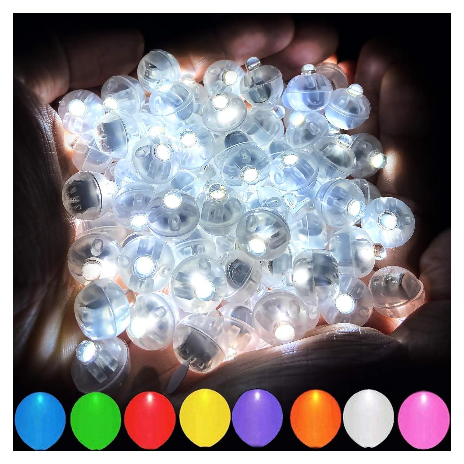 Aogist 100pcs Mini Lámparas LED Blancas para Globos y Decoración