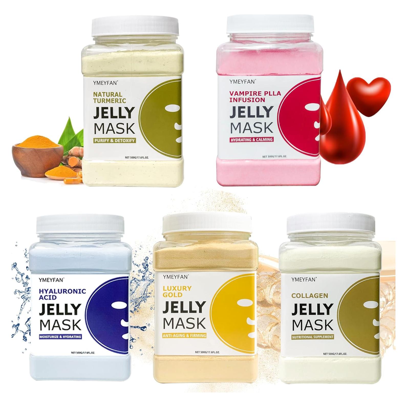 Paquete de 5 Tarros de Polvo de Máscara de Gel 500g