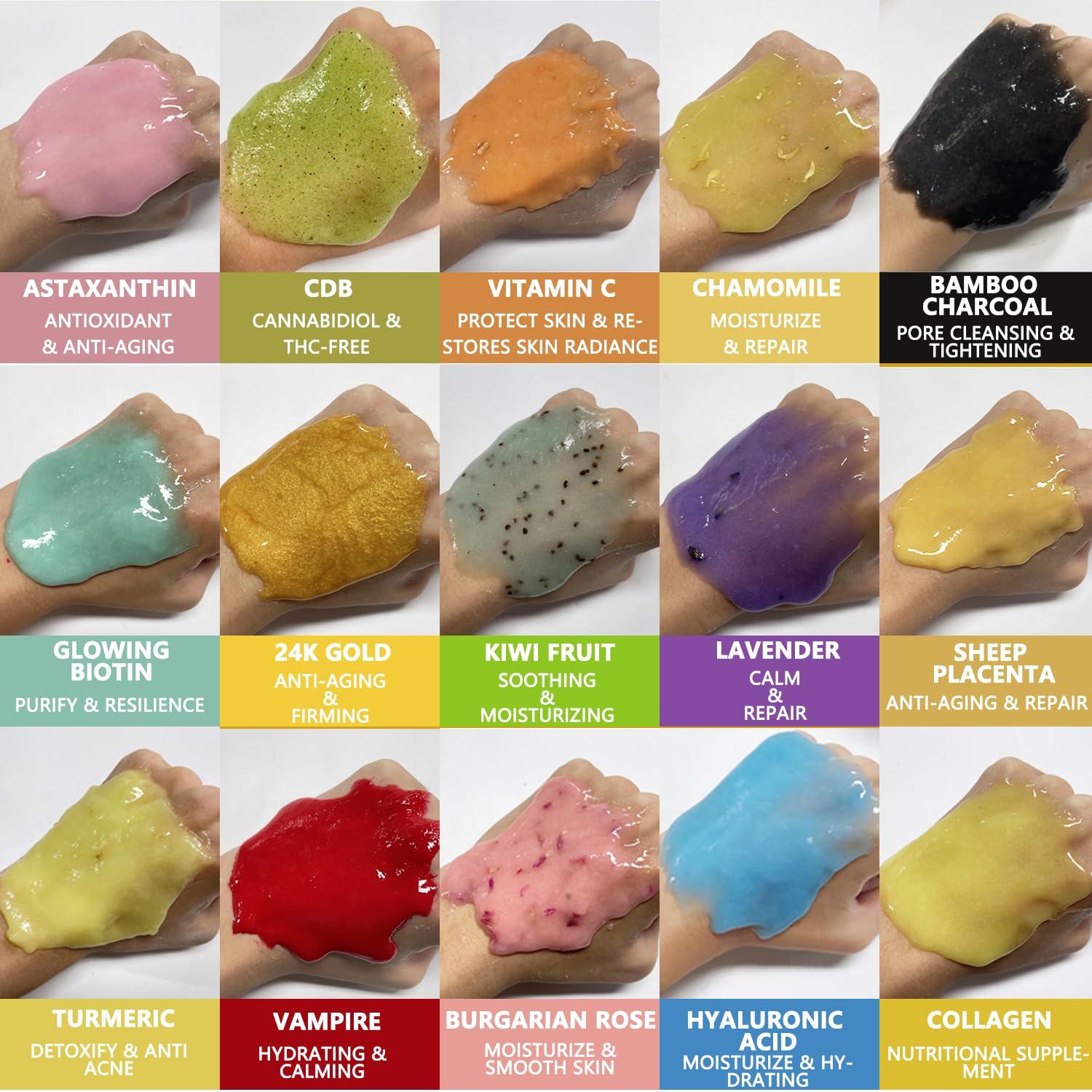 Paquete de 5 Tarros de Polvo de Máscara de Gel 500g