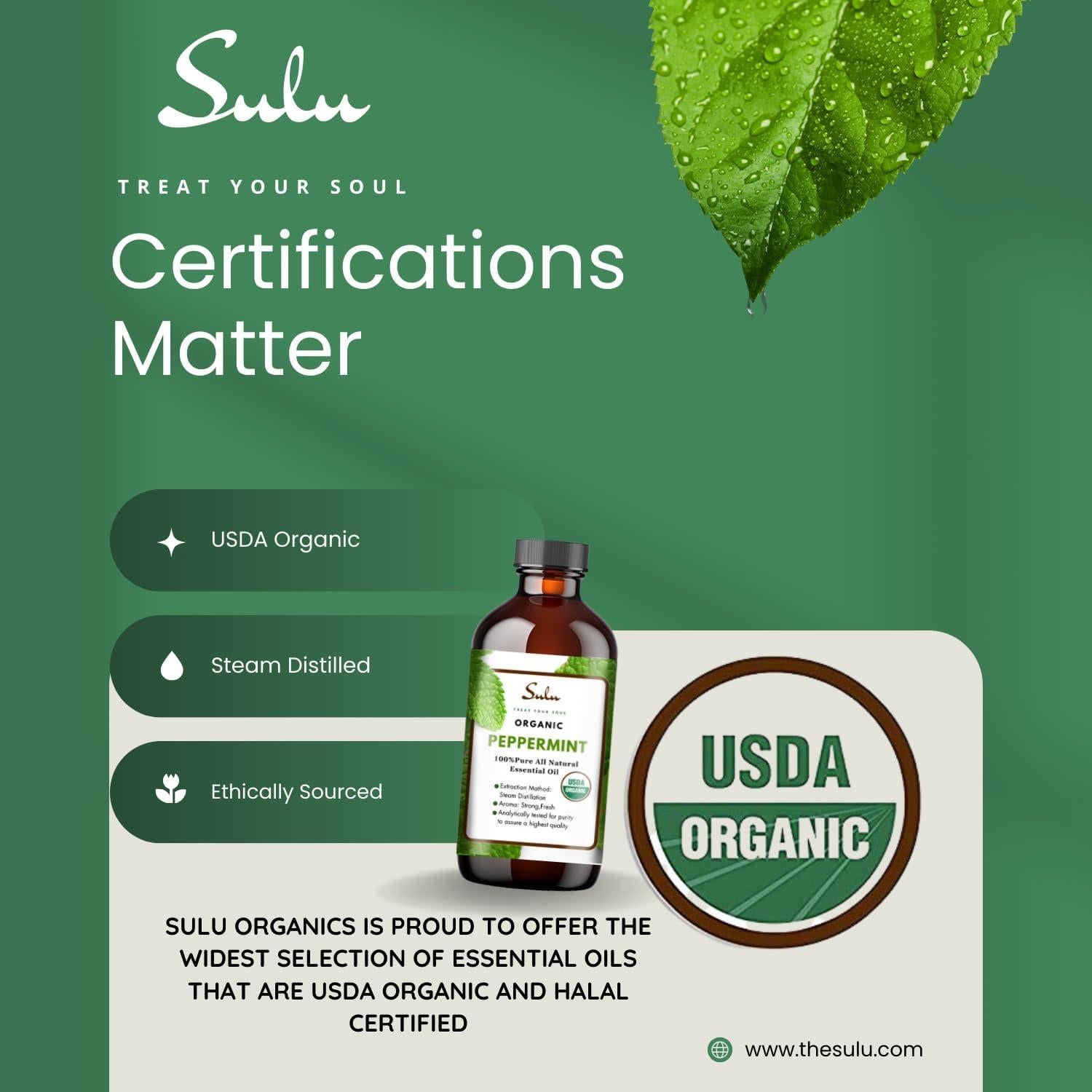 Aceite Esencial de Albahaca 100% Puro SULU ORGANICS 453 ml