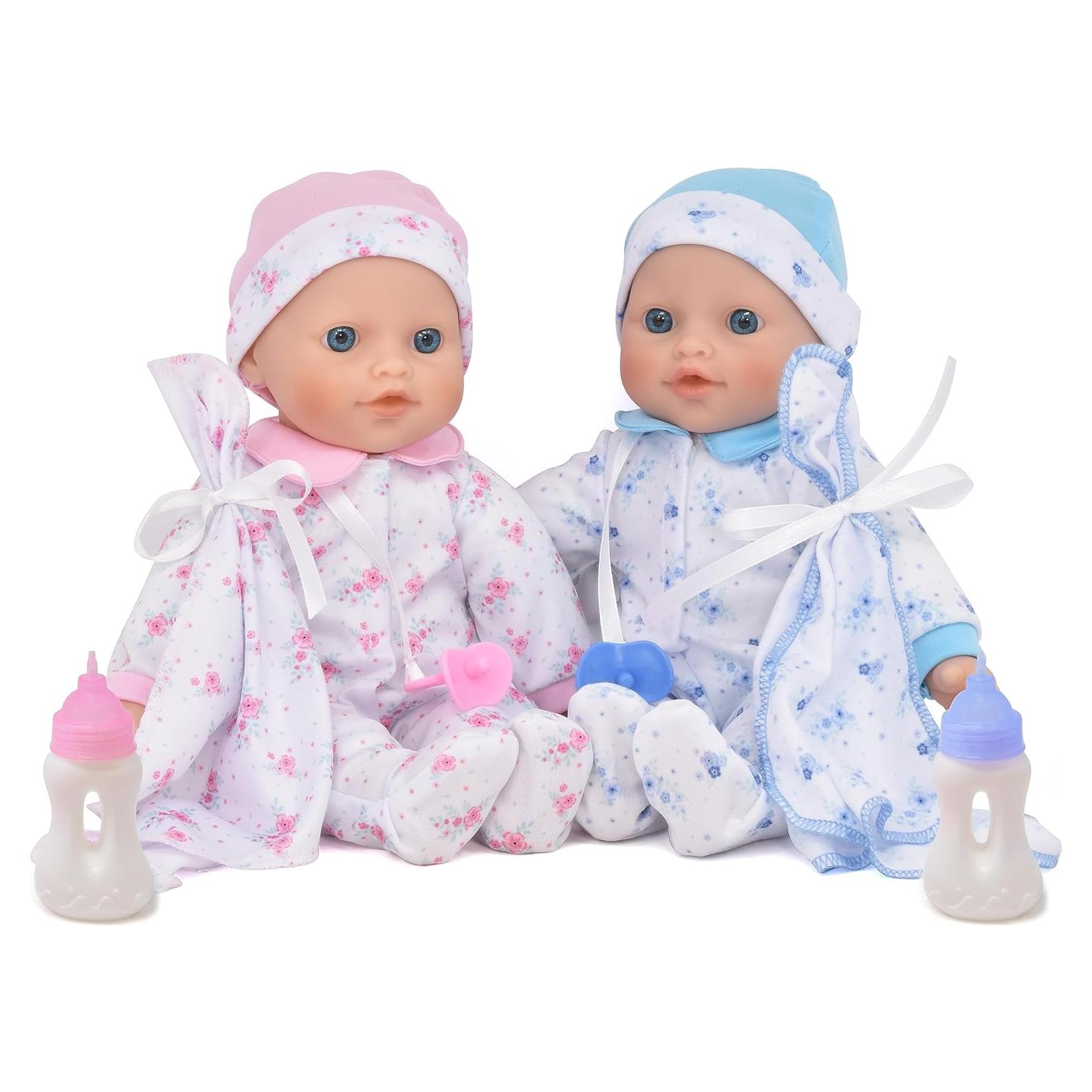 Muñecas Gemelas de Bebé Gift Boutique 30 cm con Chupete