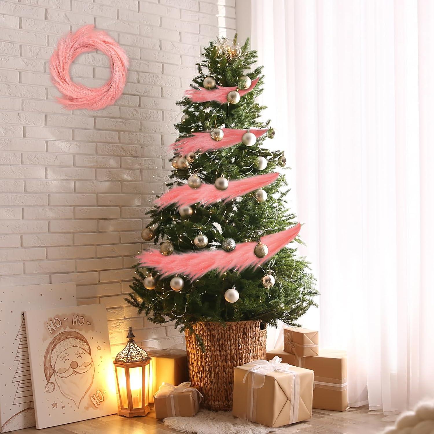 Guirnalda de Hierba Pampas Artificial Giegxin 2 Pcs 180 cm Rosa