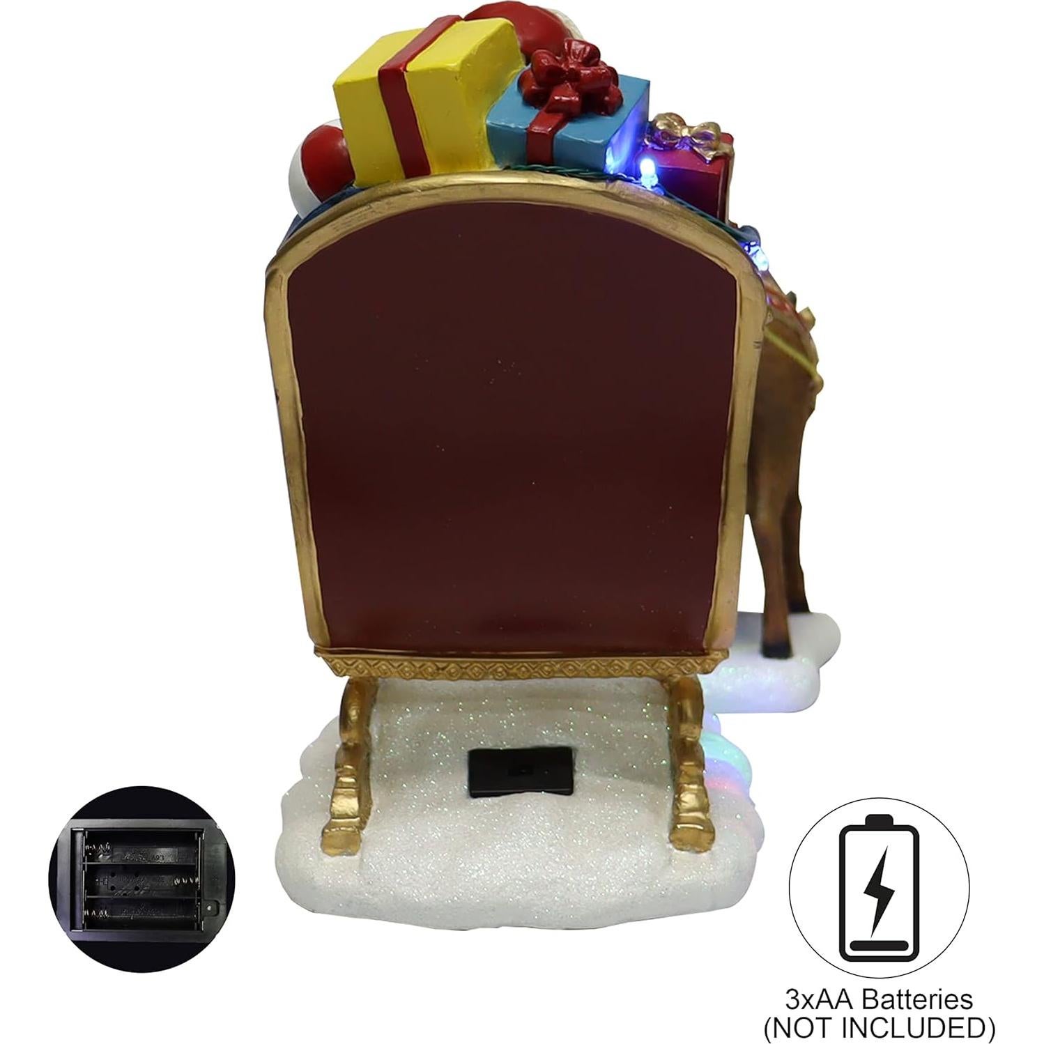 Decoración Navideña Santa en Trineo con Renos LED MOMENTOS EN EL TIEMPO